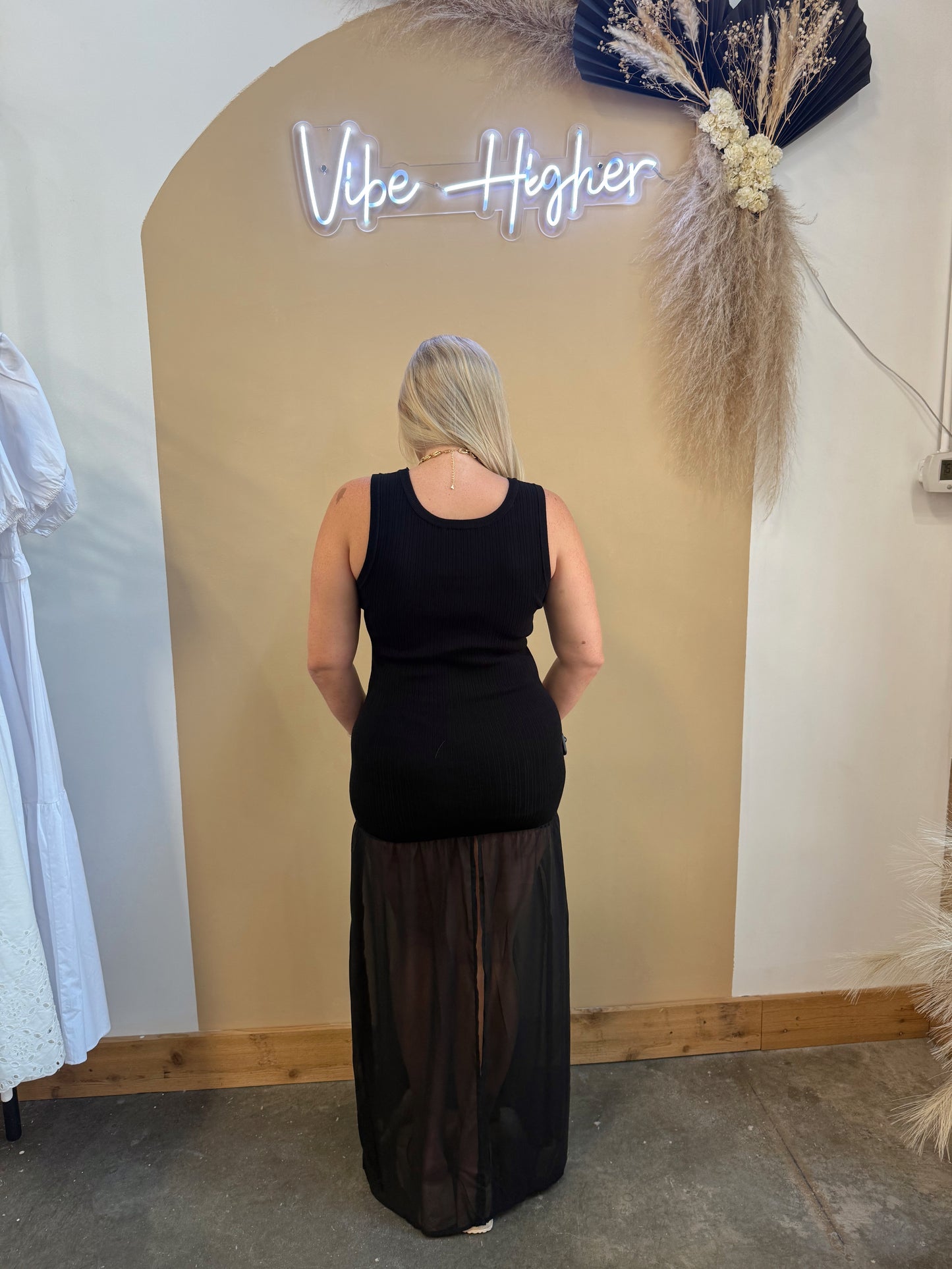 Maya Contrast Maxi Dress