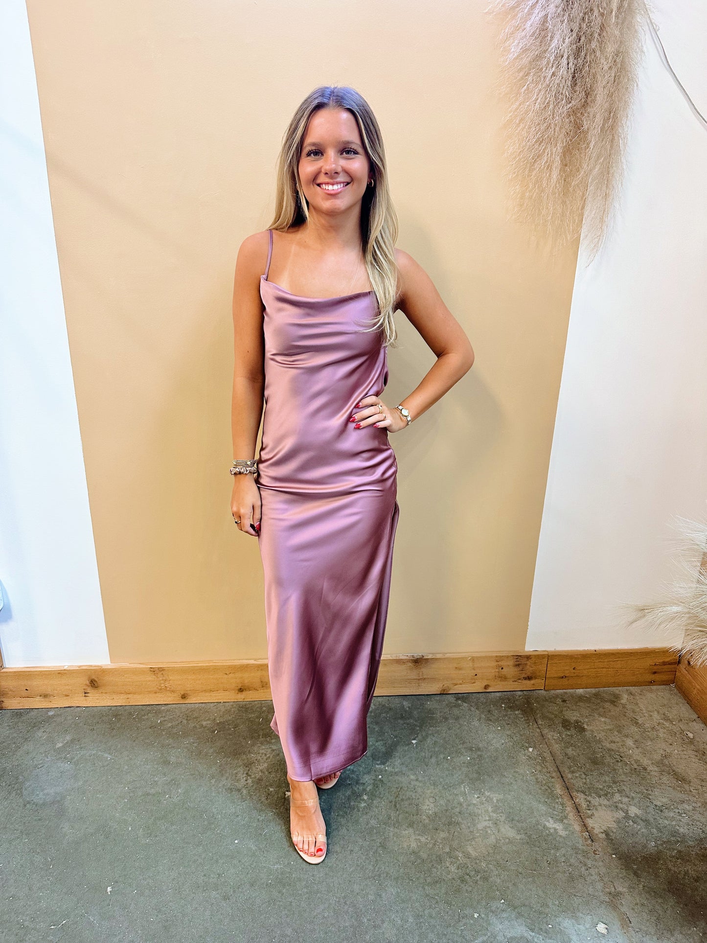 Sailor Satin Maxi Dress