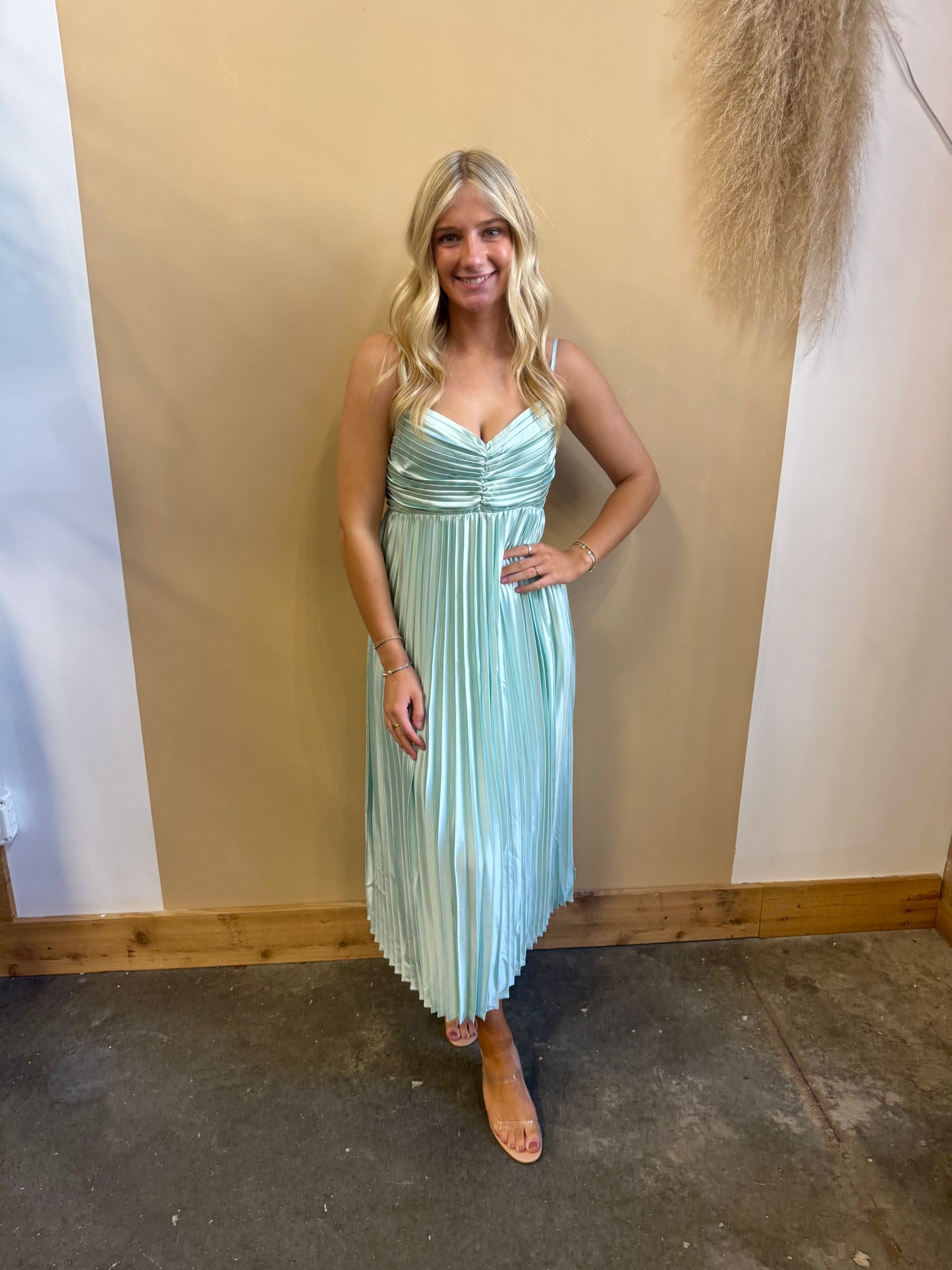 Parker Pleated Midi Dress