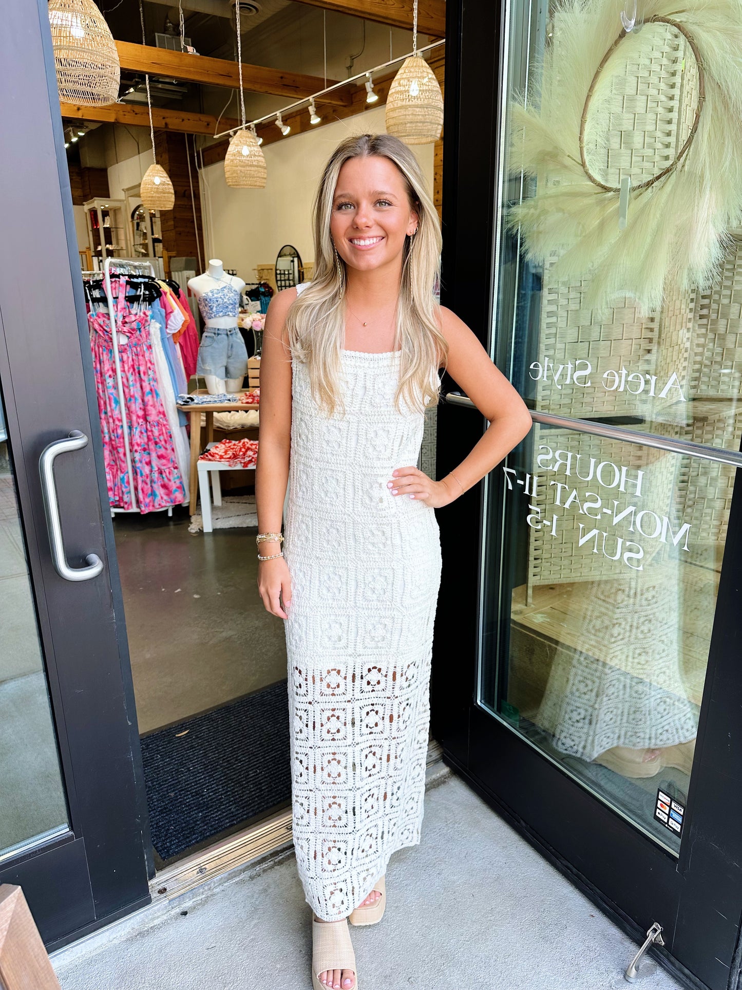 Loved By You Crochet Maxi Dress