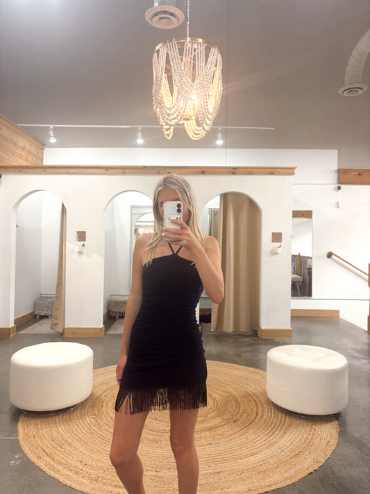 Poppy Fringe Mini Dress