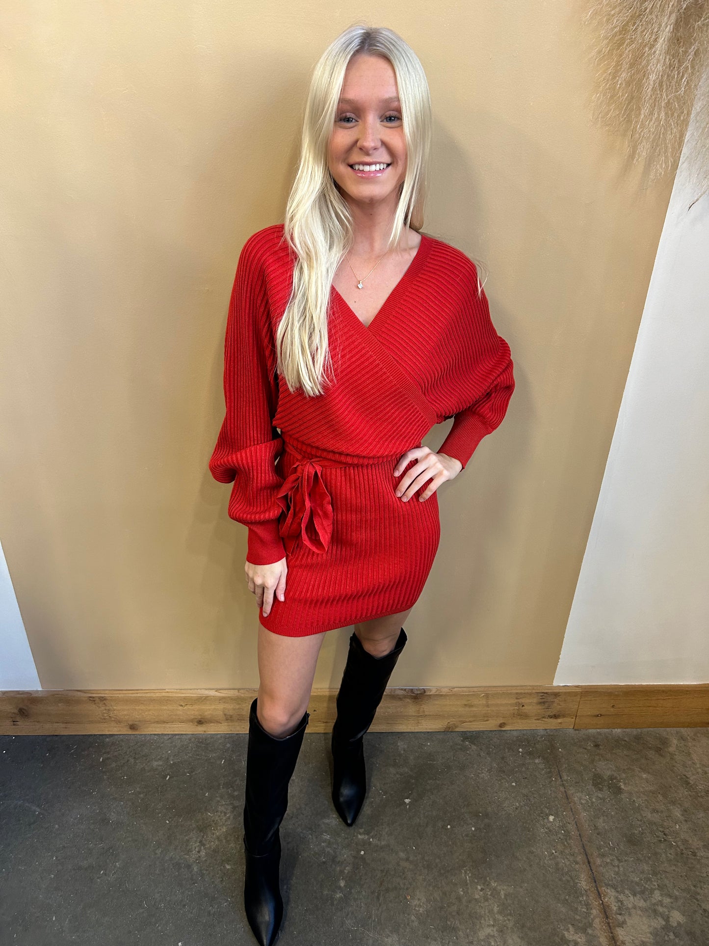 Holly Off Shoulder Sweater Dress
