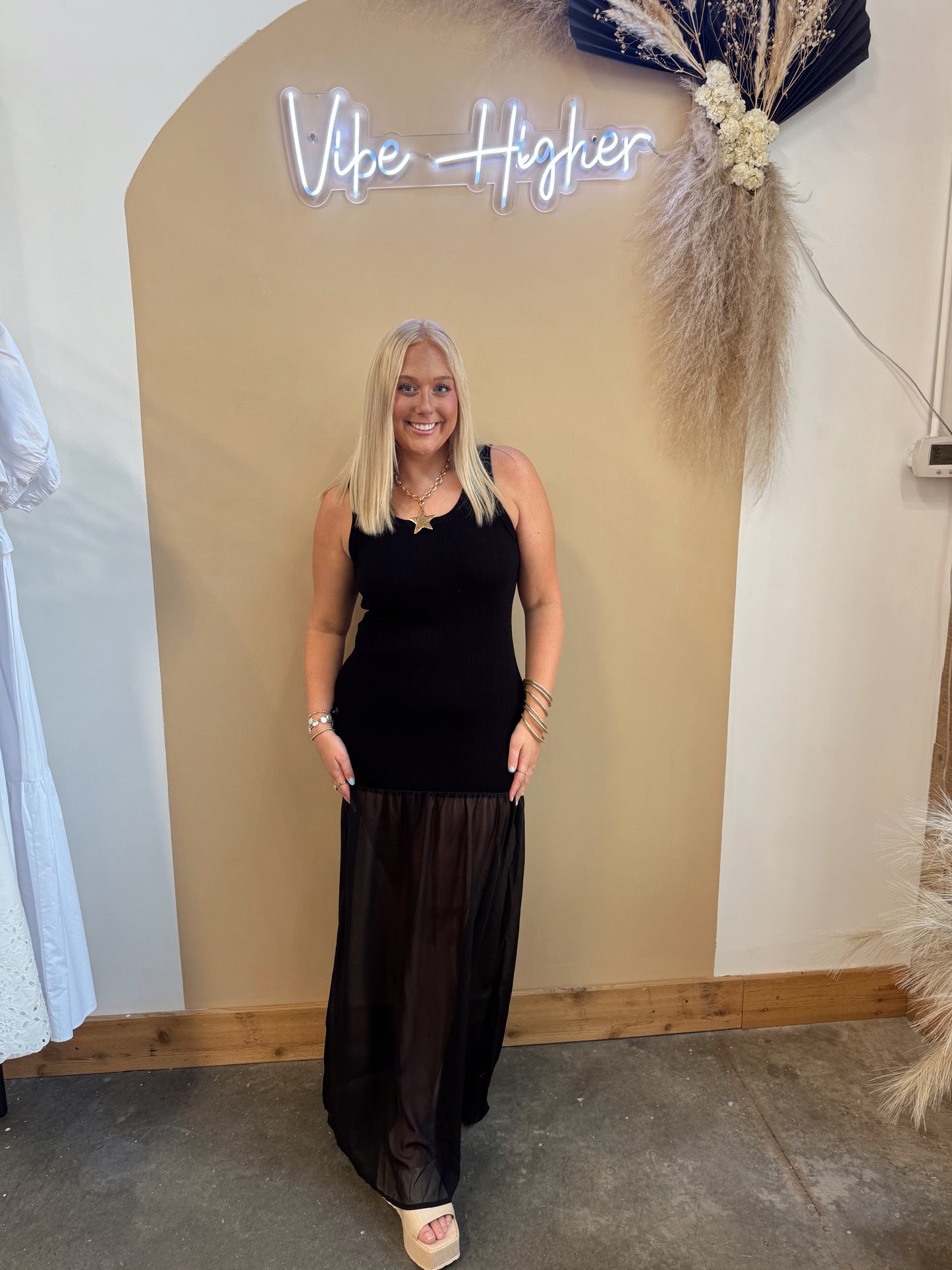 Maya Contrast Maxi Dress