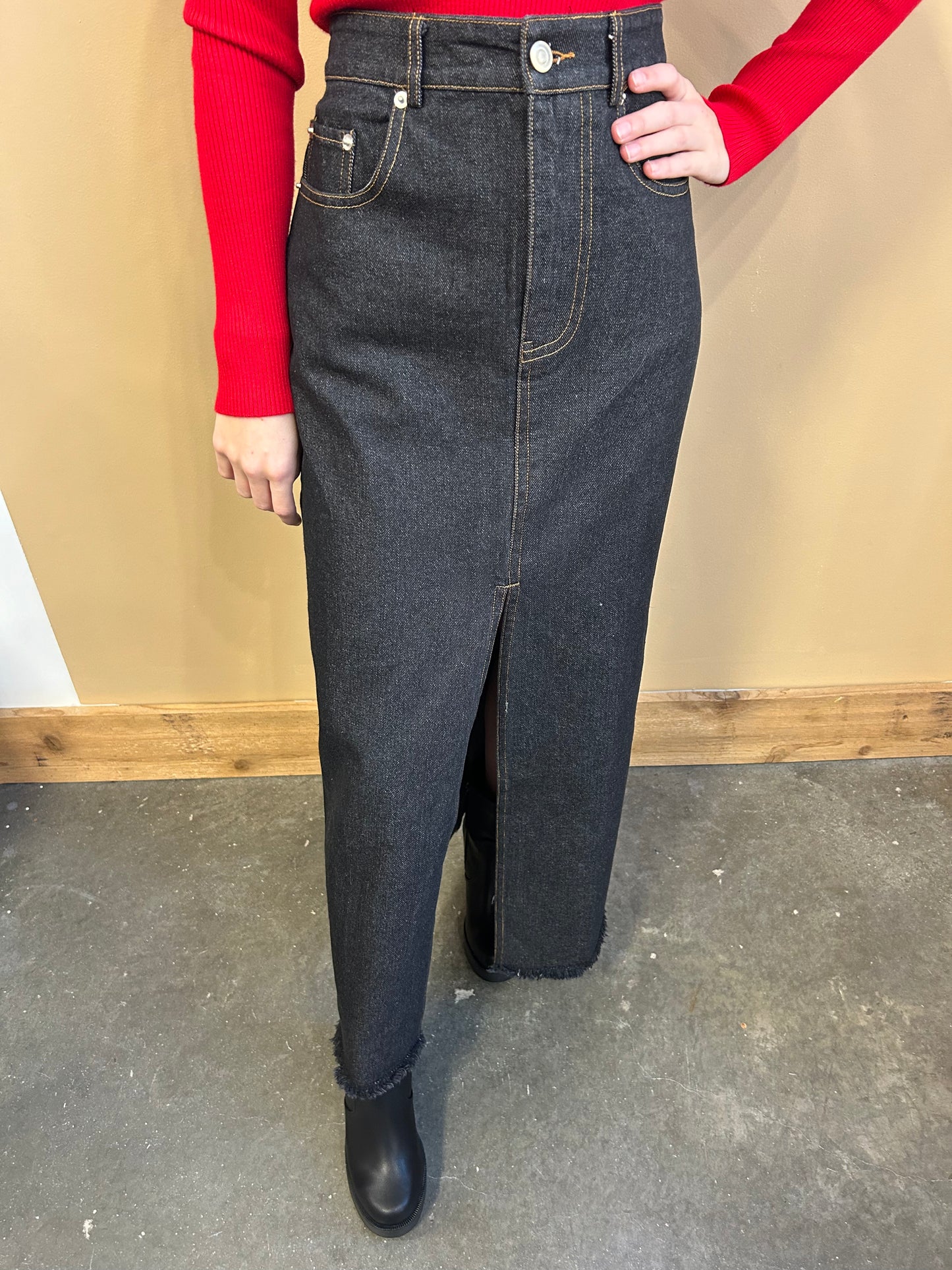 Denim Maxi Skirt