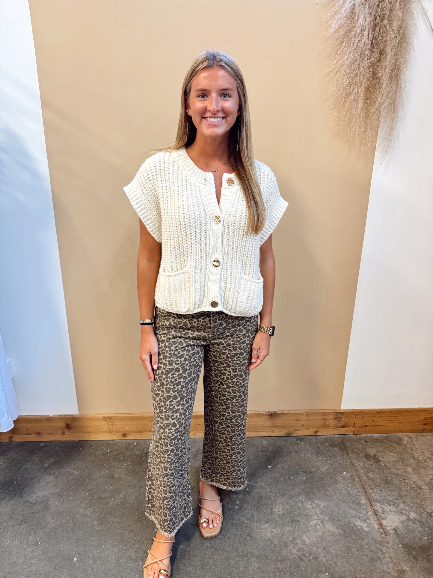 Leopard Printed Straight Pants