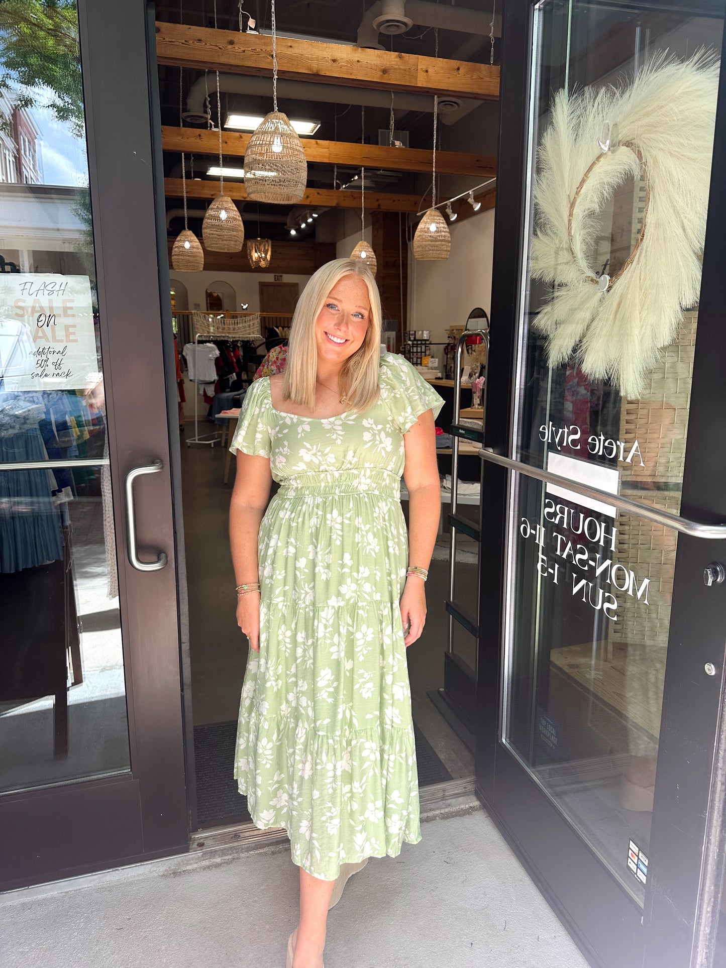 Abigail Floral Midi Dress