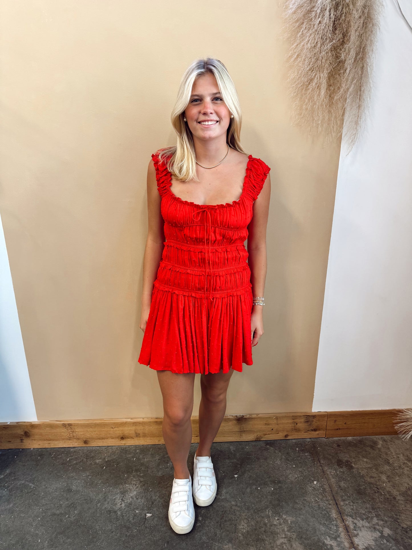 Leah Smocked Mini Dress