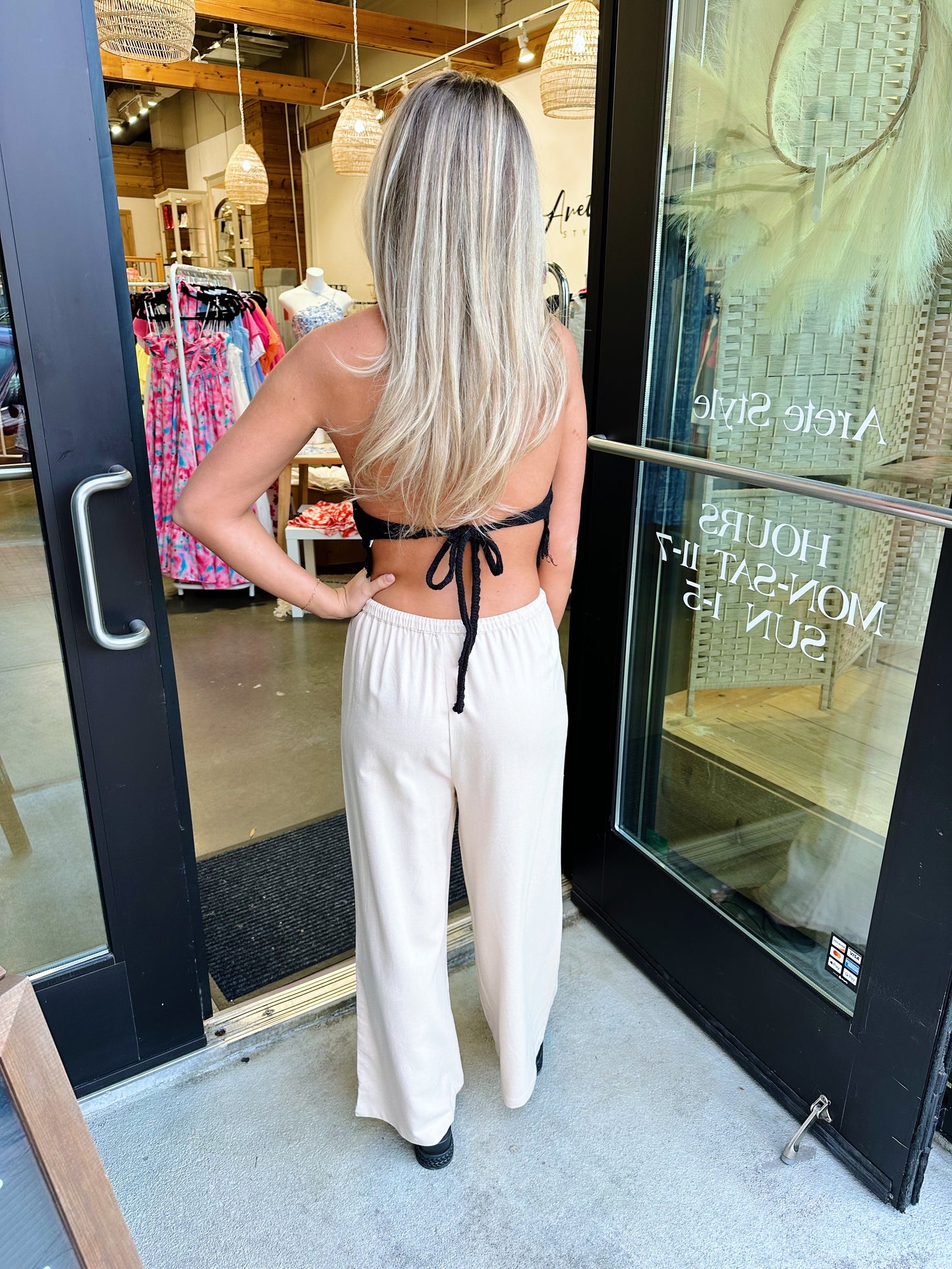 Classic Linen Ankle Pants