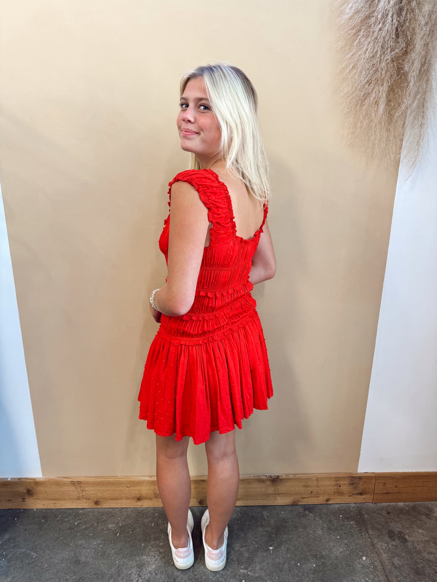 Leah Smocked Mini Dress