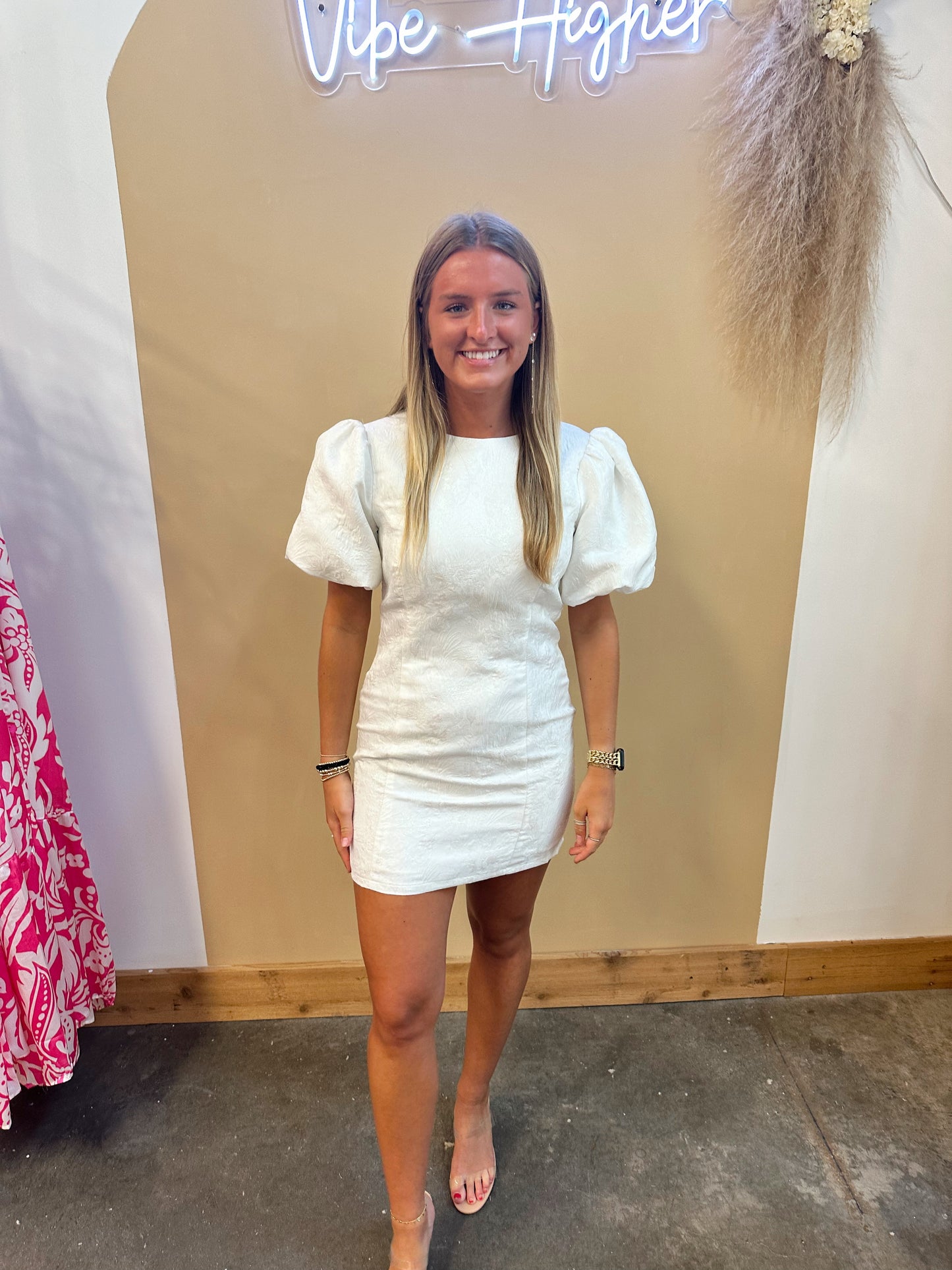 Time For Tea Puff Sleeve Dress