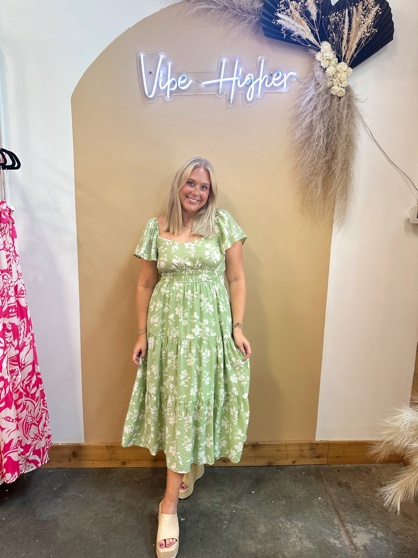 Abigail Floral Midi Dress