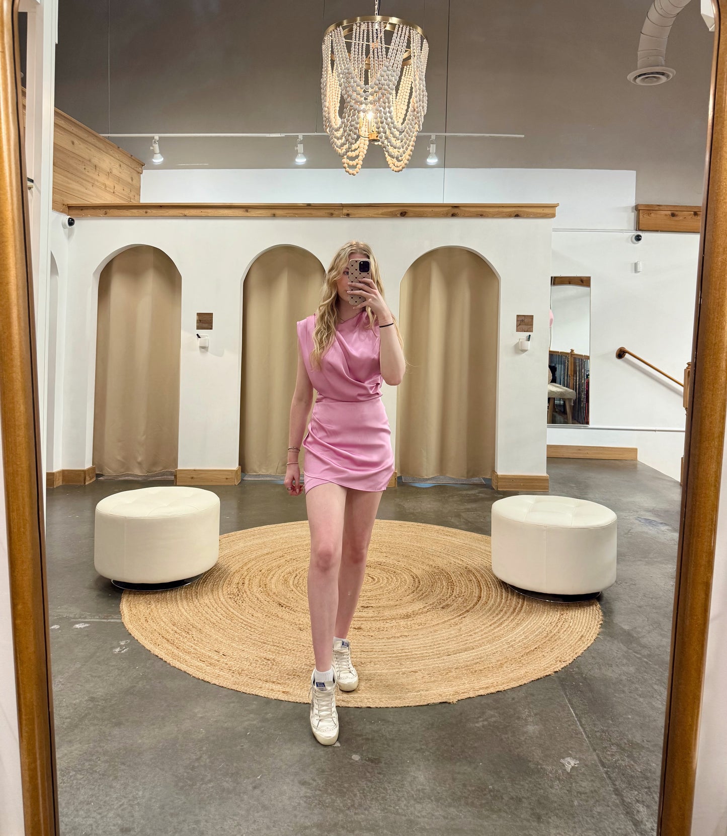 Irene Sleeveless Satin Dress
