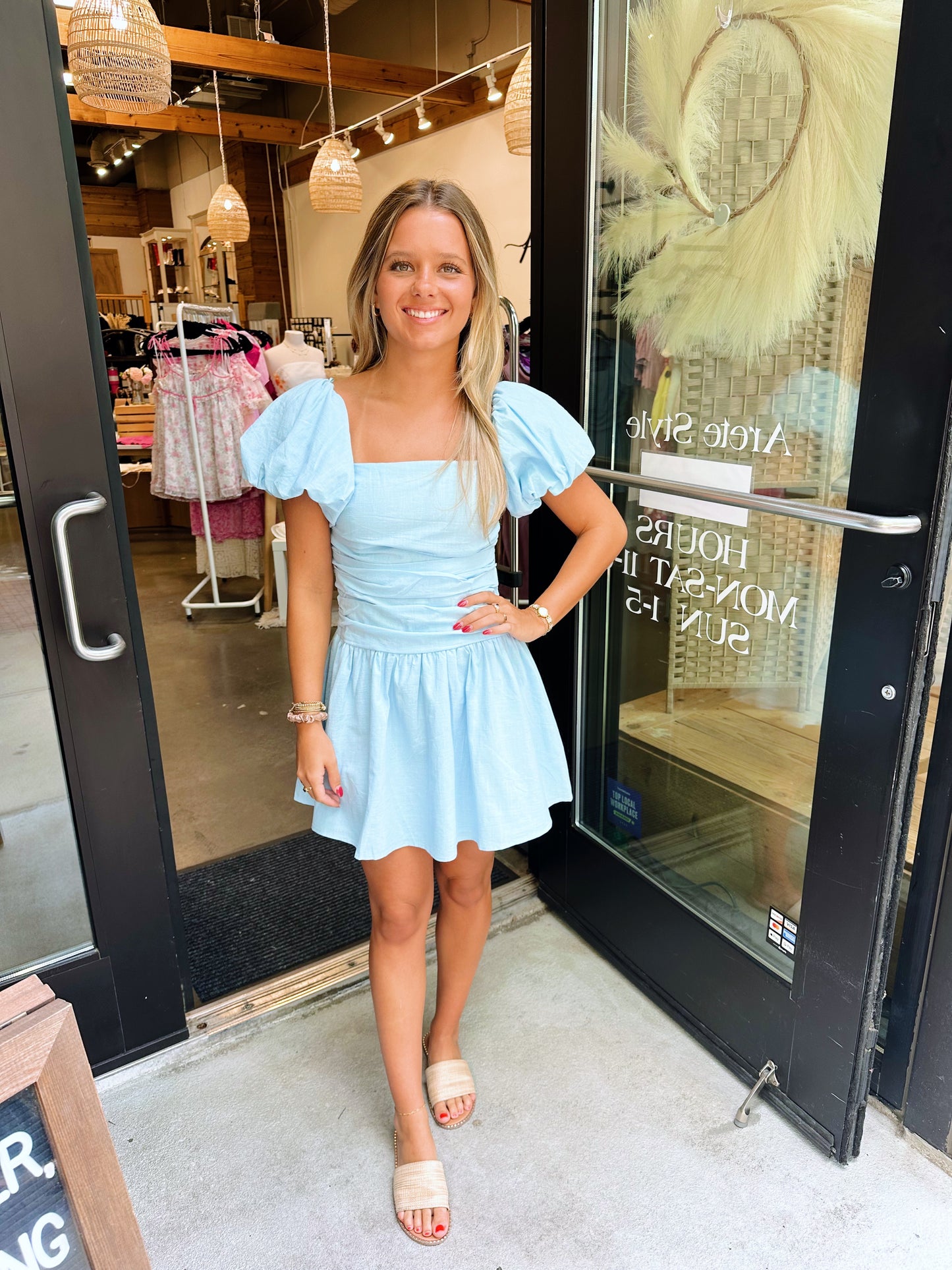 Peyton Puff Sleeve Mini Dress