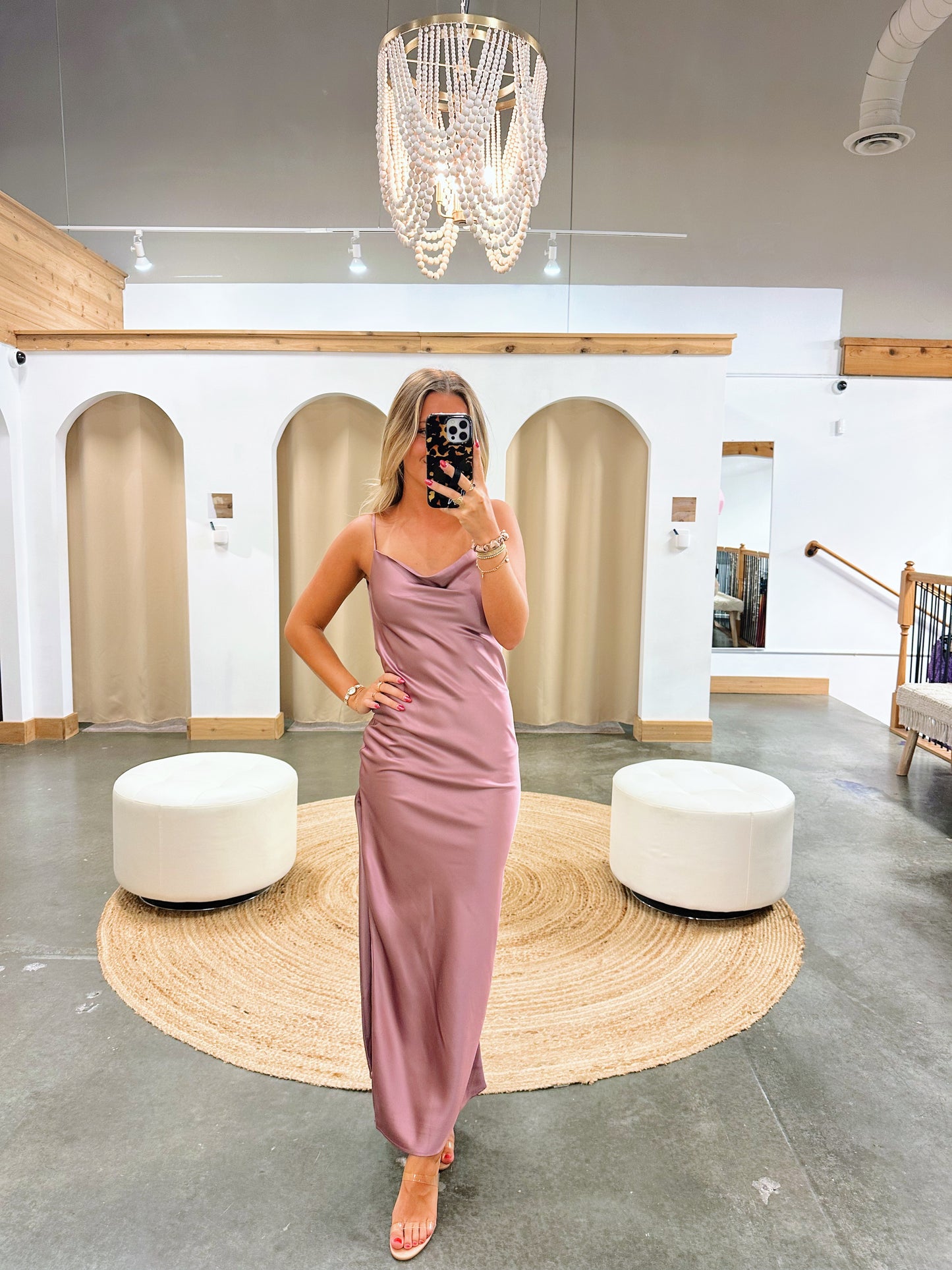 Sailor Satin Maxi Dress