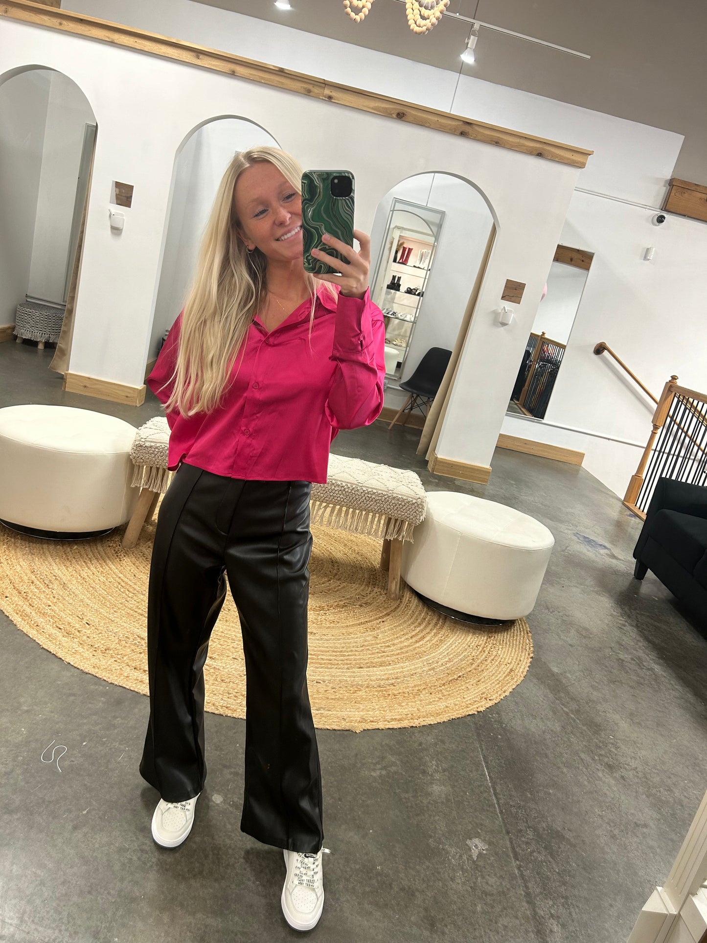 Chloe Satin Blouse - Arete Style