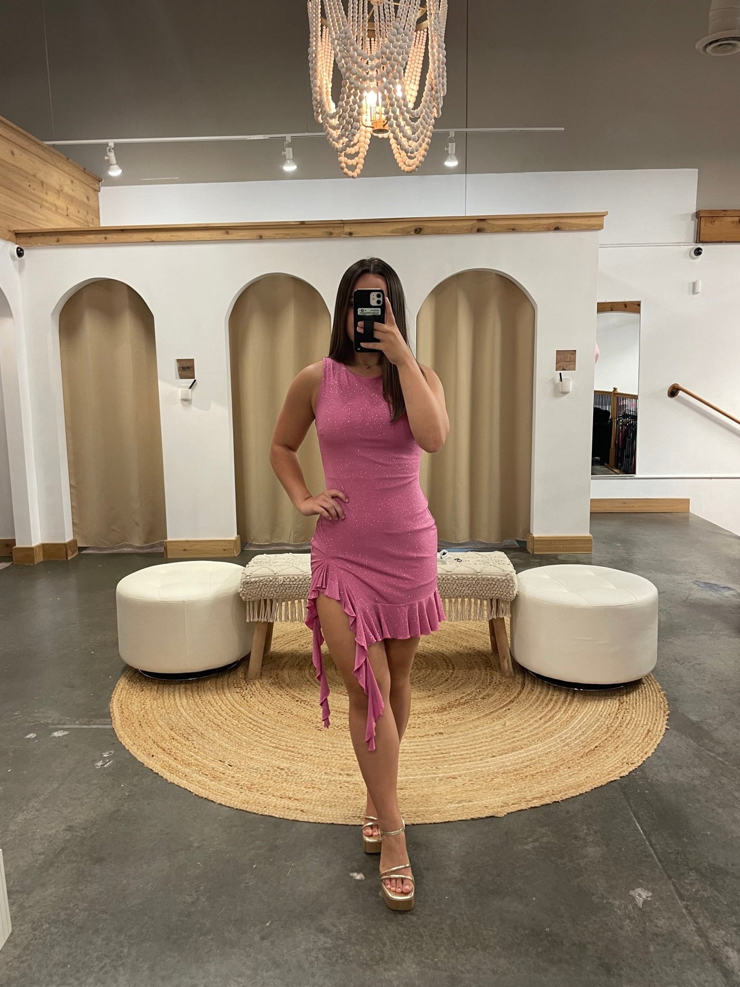 Always Looking Up Glitter Dress - Arete Style