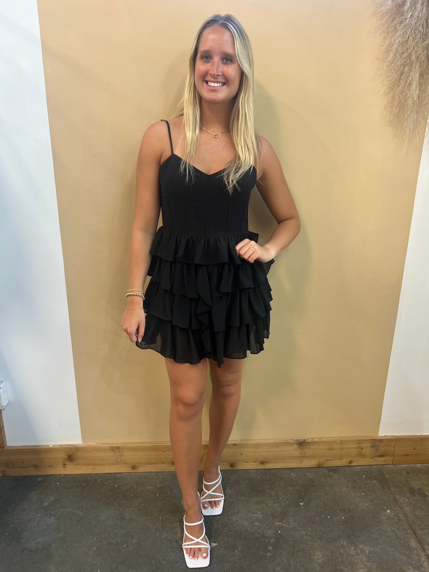 Campbell Ruffle Dress - Arete Style
