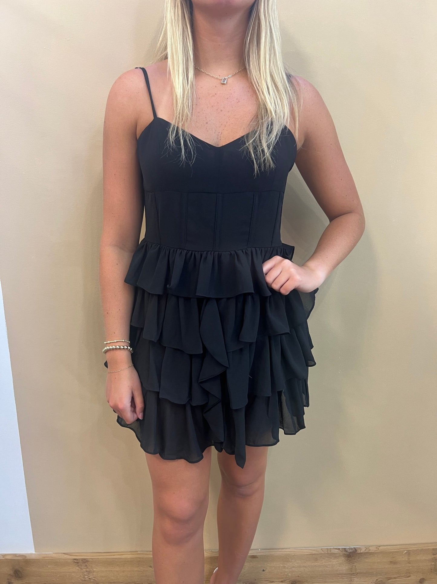 Campbell Ruffle Dress - Arete Style