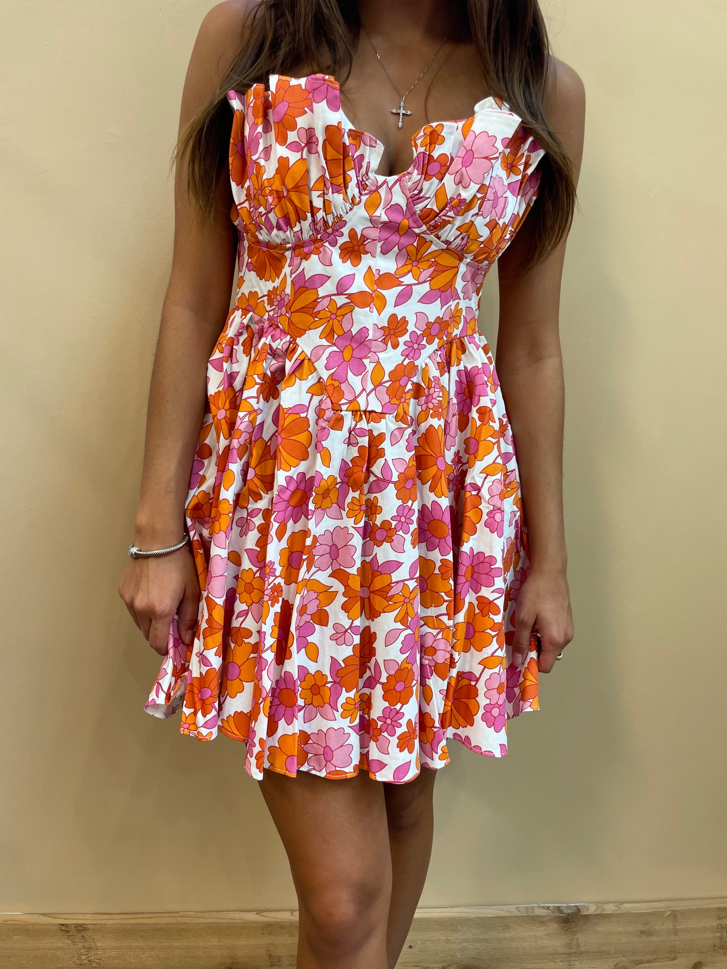 All Caught Up Floral Dress