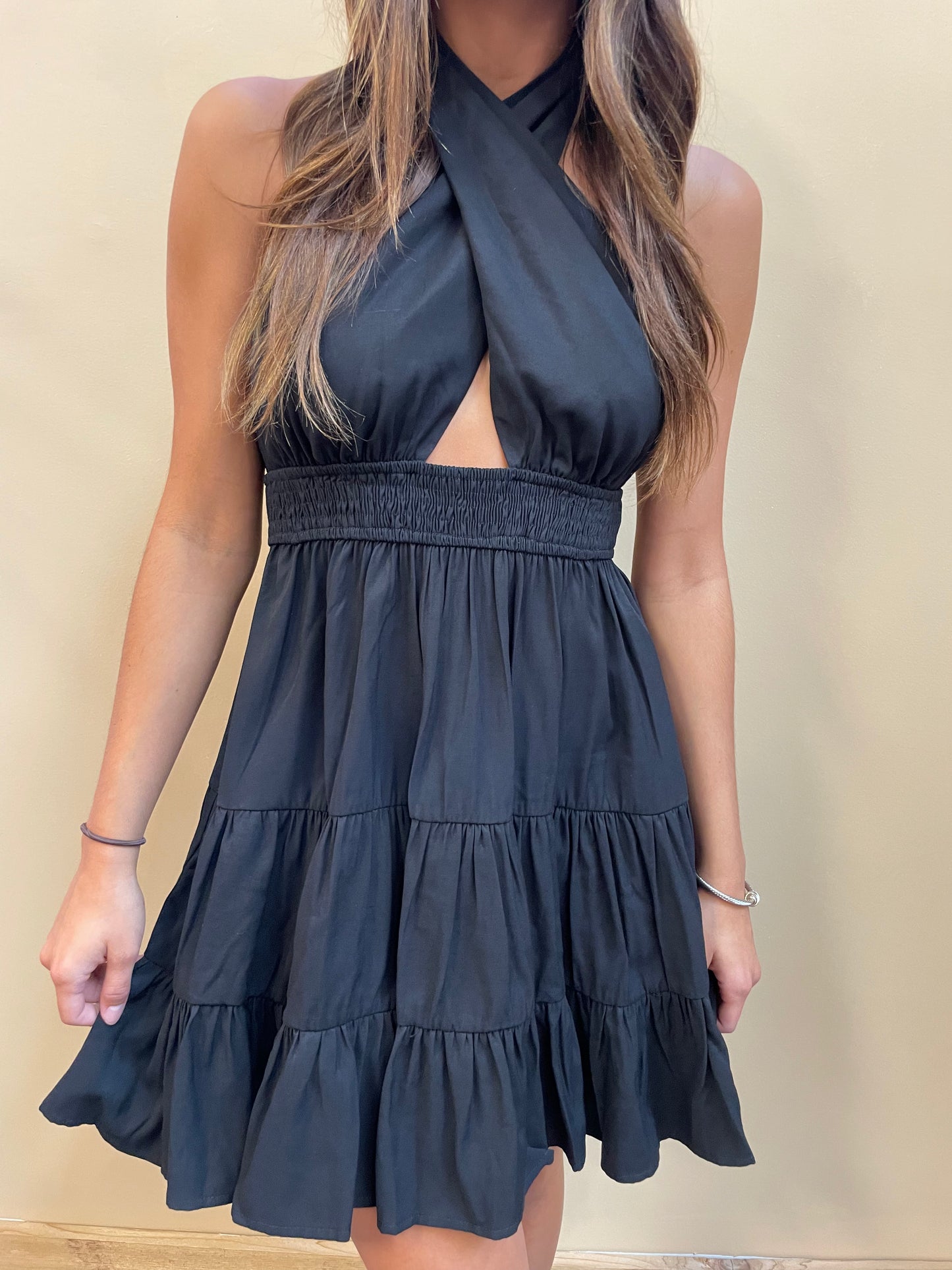 Keep You Around Halter Dress
