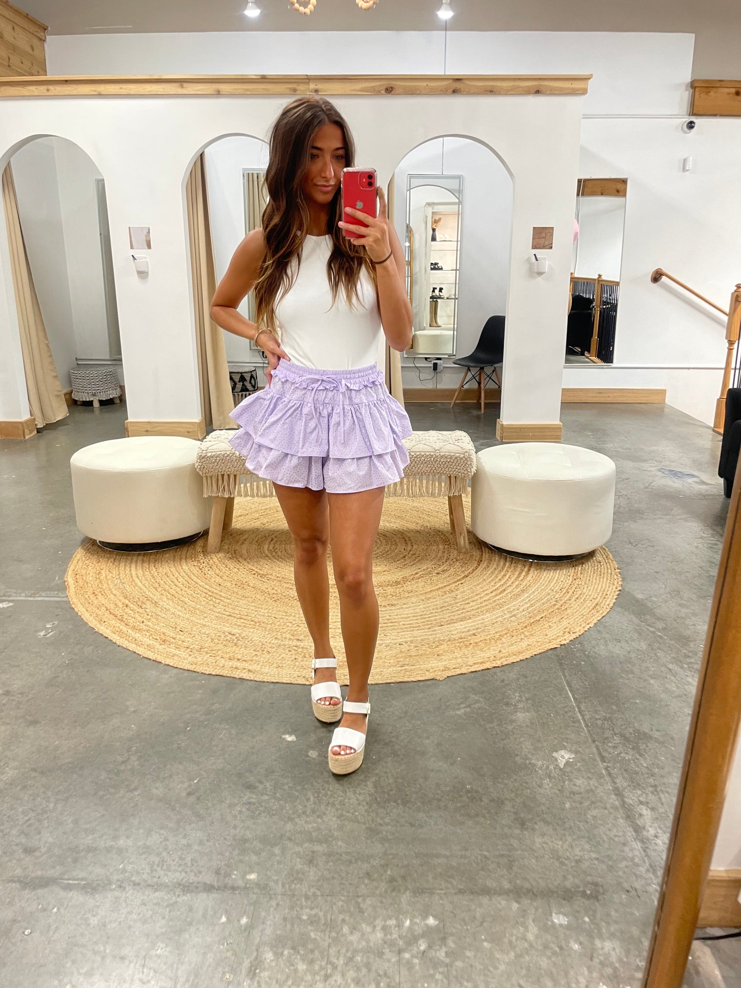 Very Peri Ruffle Skort