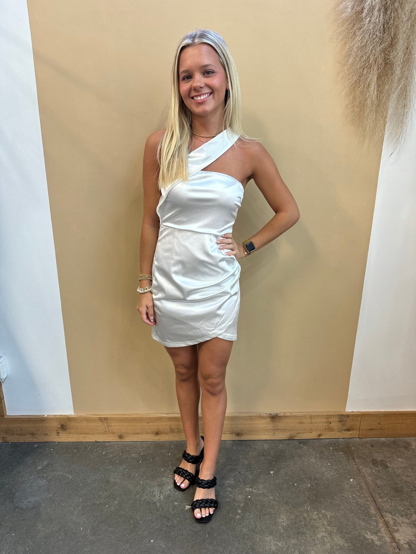 Jancy One Shoulder Dress - Arete Style