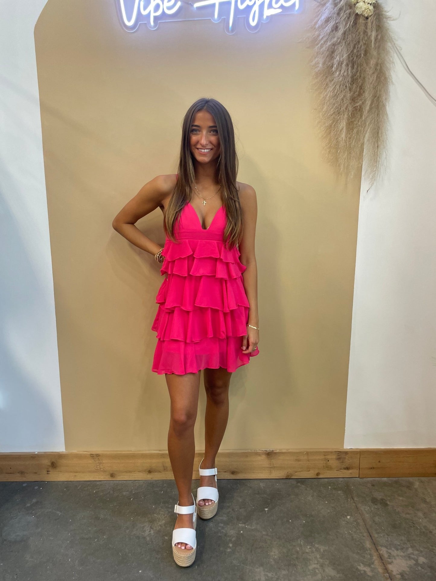 Aubree Ruffled Dress - Arete Style