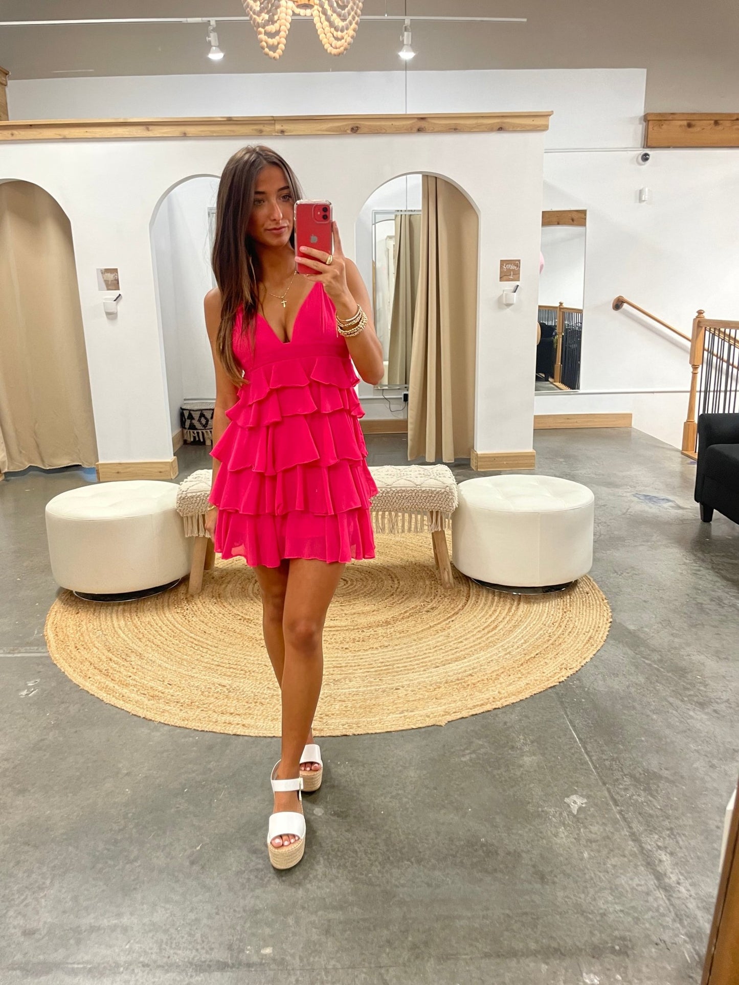 Aubree Ruffled Dress - Arete Style