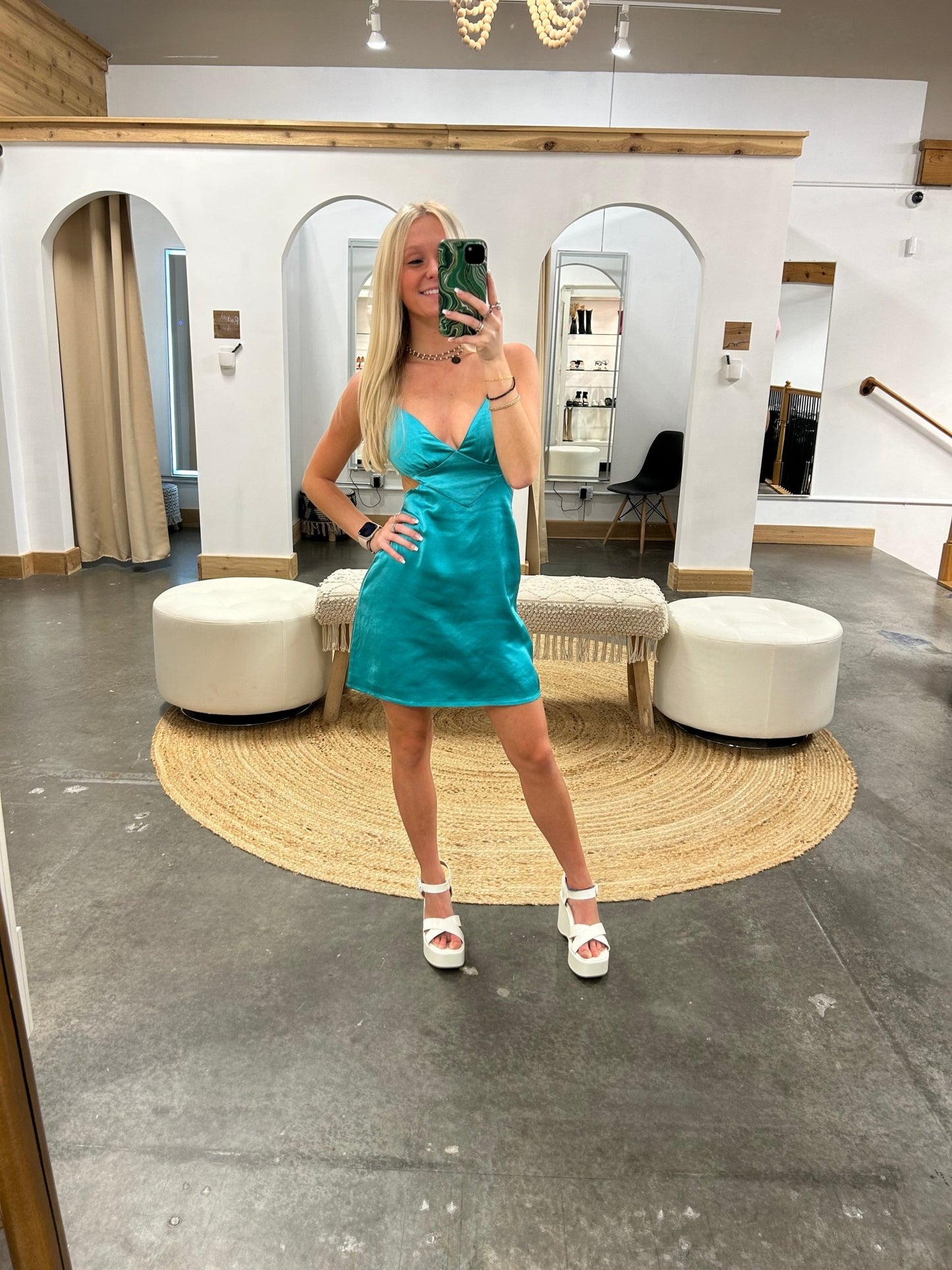 Aubree Satin Dress - Arete Style