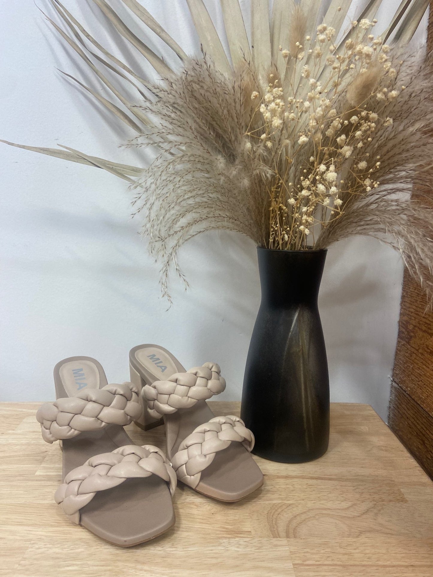 Beige Braided Heel - Arete Style