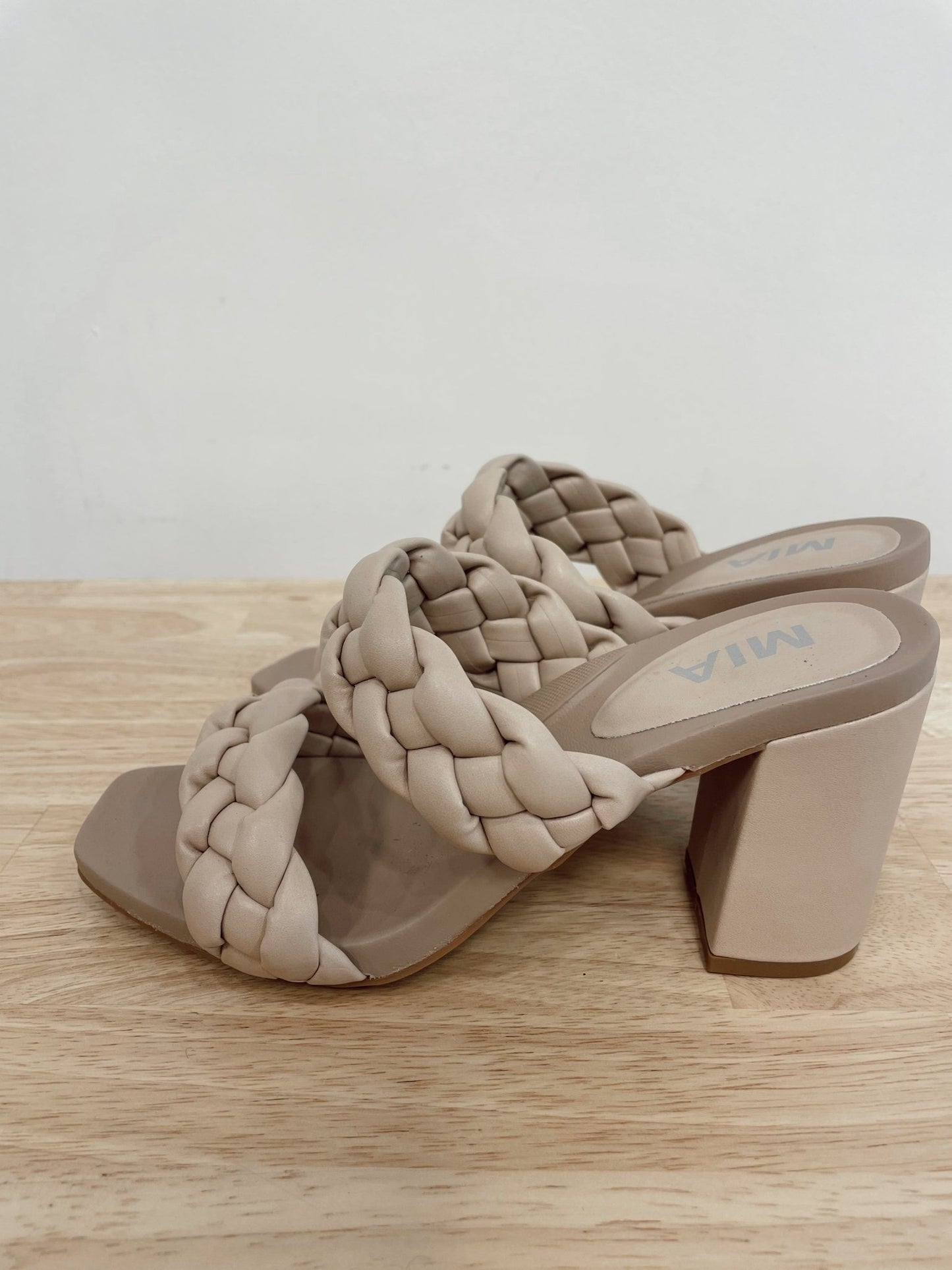 Beige Braided Heel - Arete Style