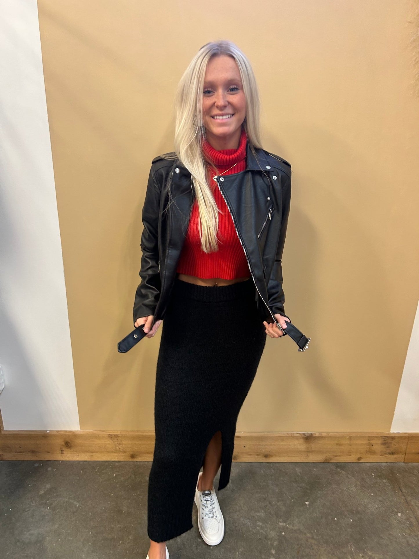 Black Biker Jacket - Arete Style