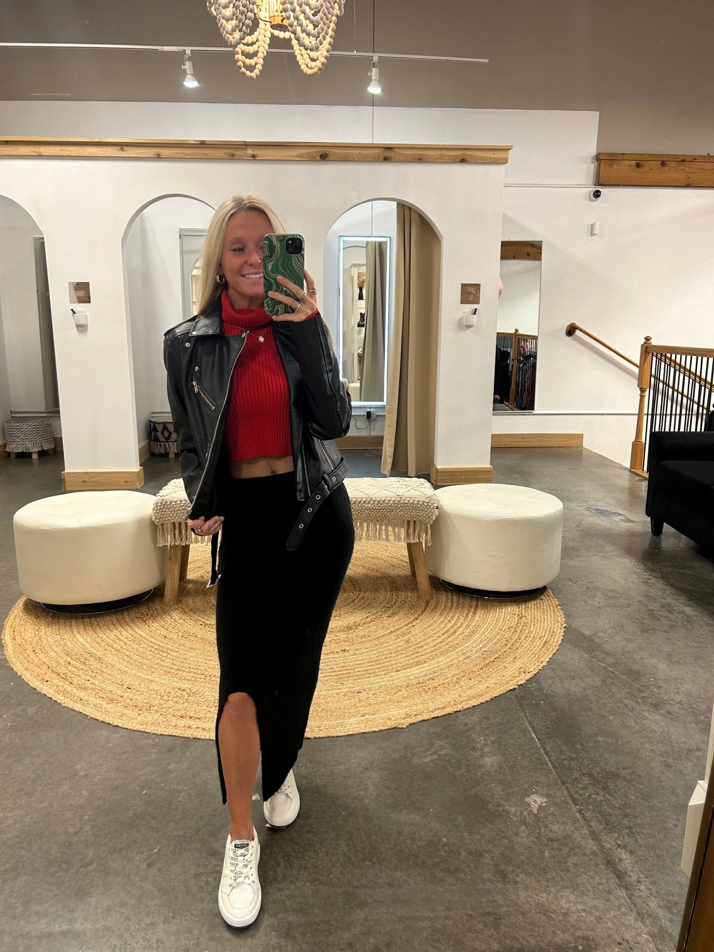 Black Biker Jacket - Arete Style