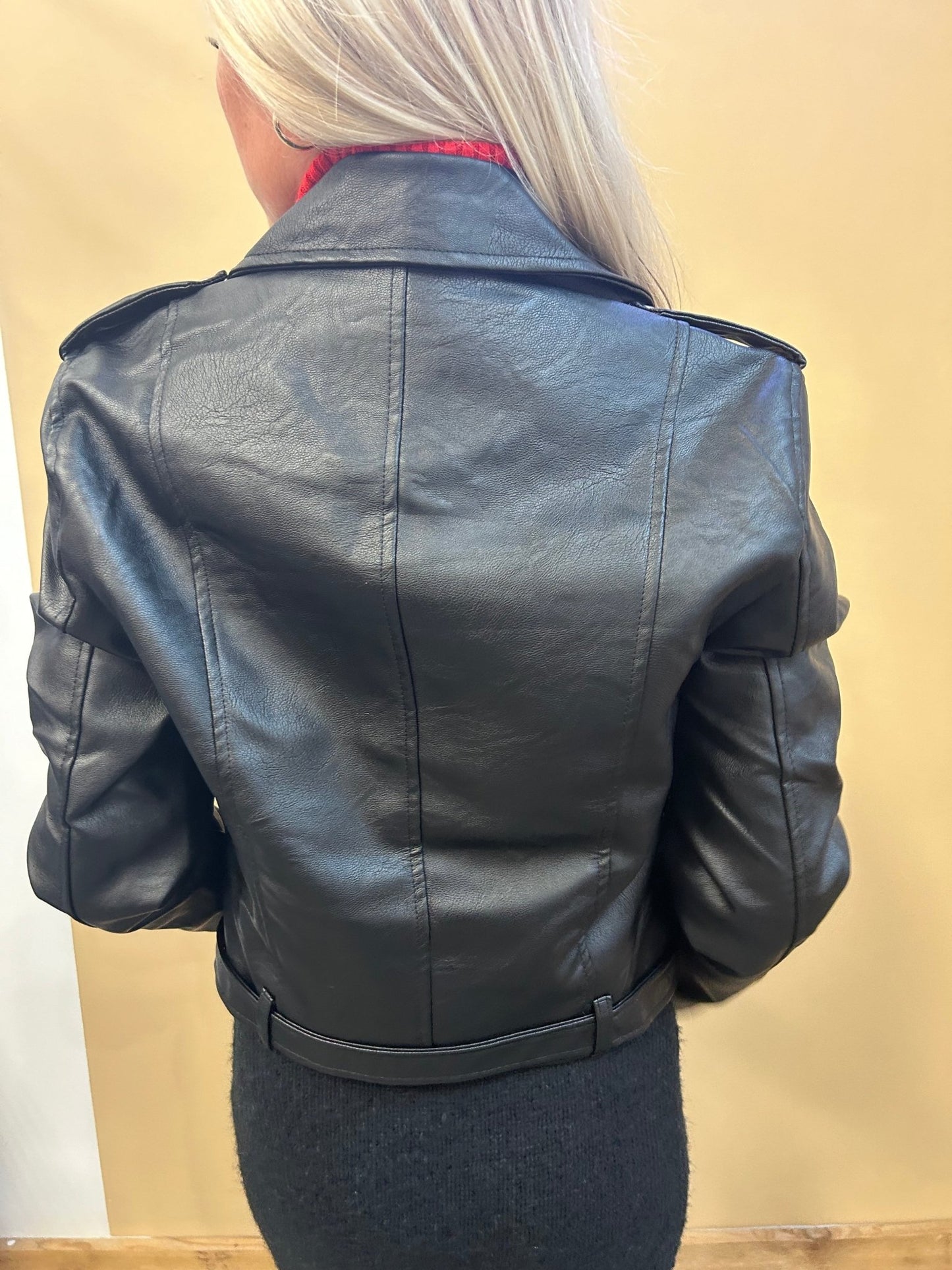 Black Biker Jacket - Arete Style