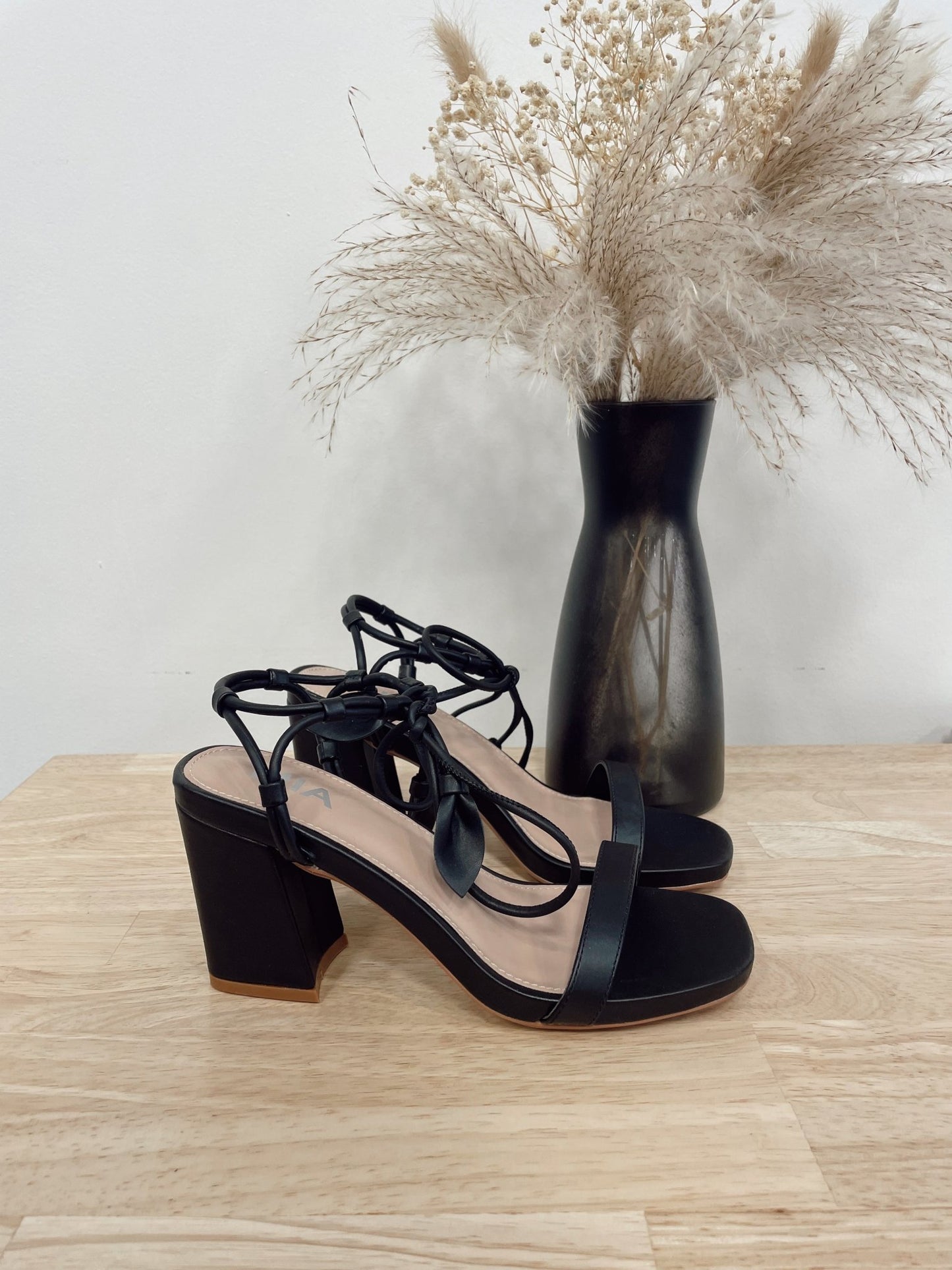 Black Square Toe Heel - Arete Style