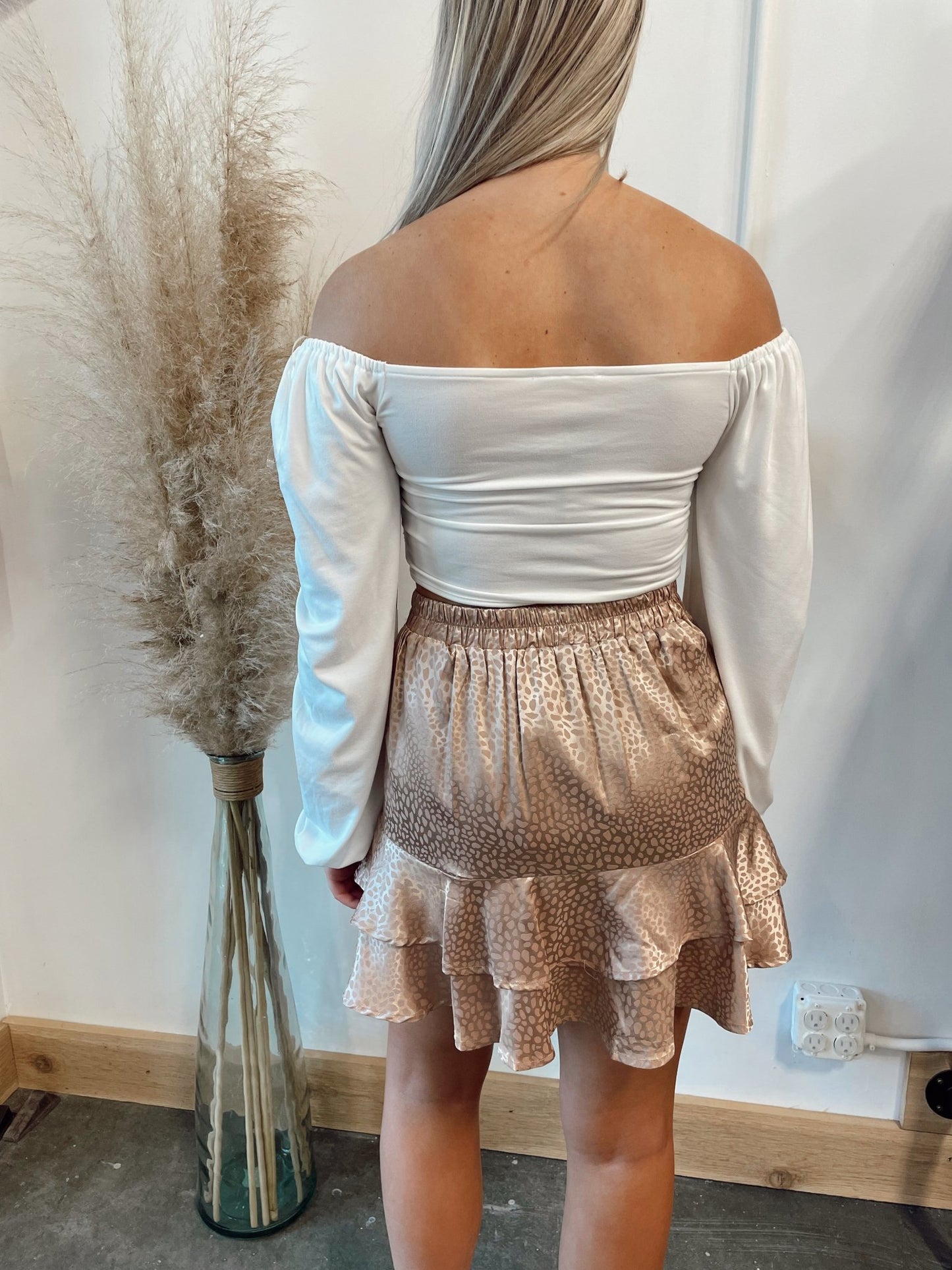 Champagne Kisses Leopard Skirt - Arete Style