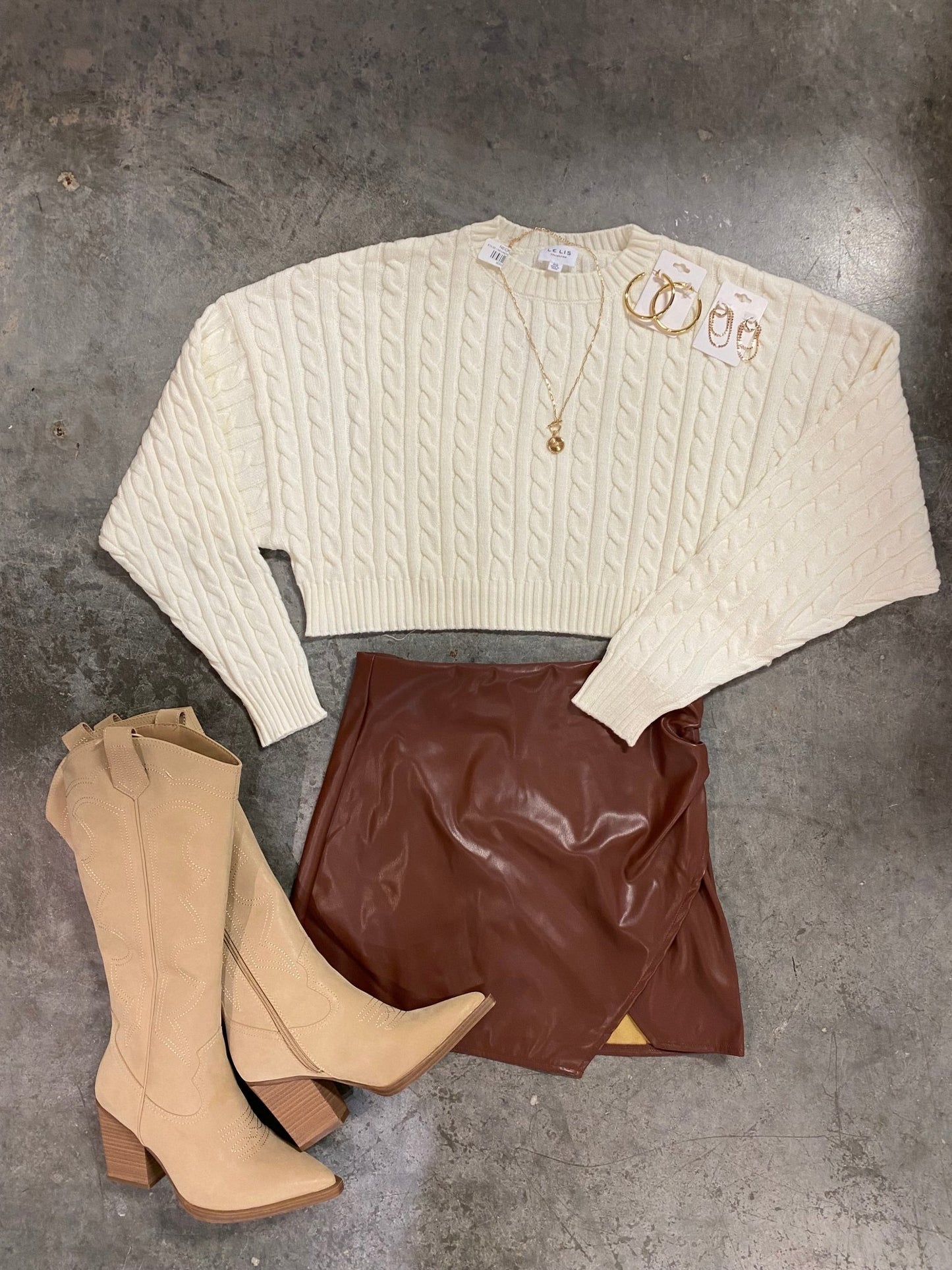 Danielle Cropped Sweater - Arete Style