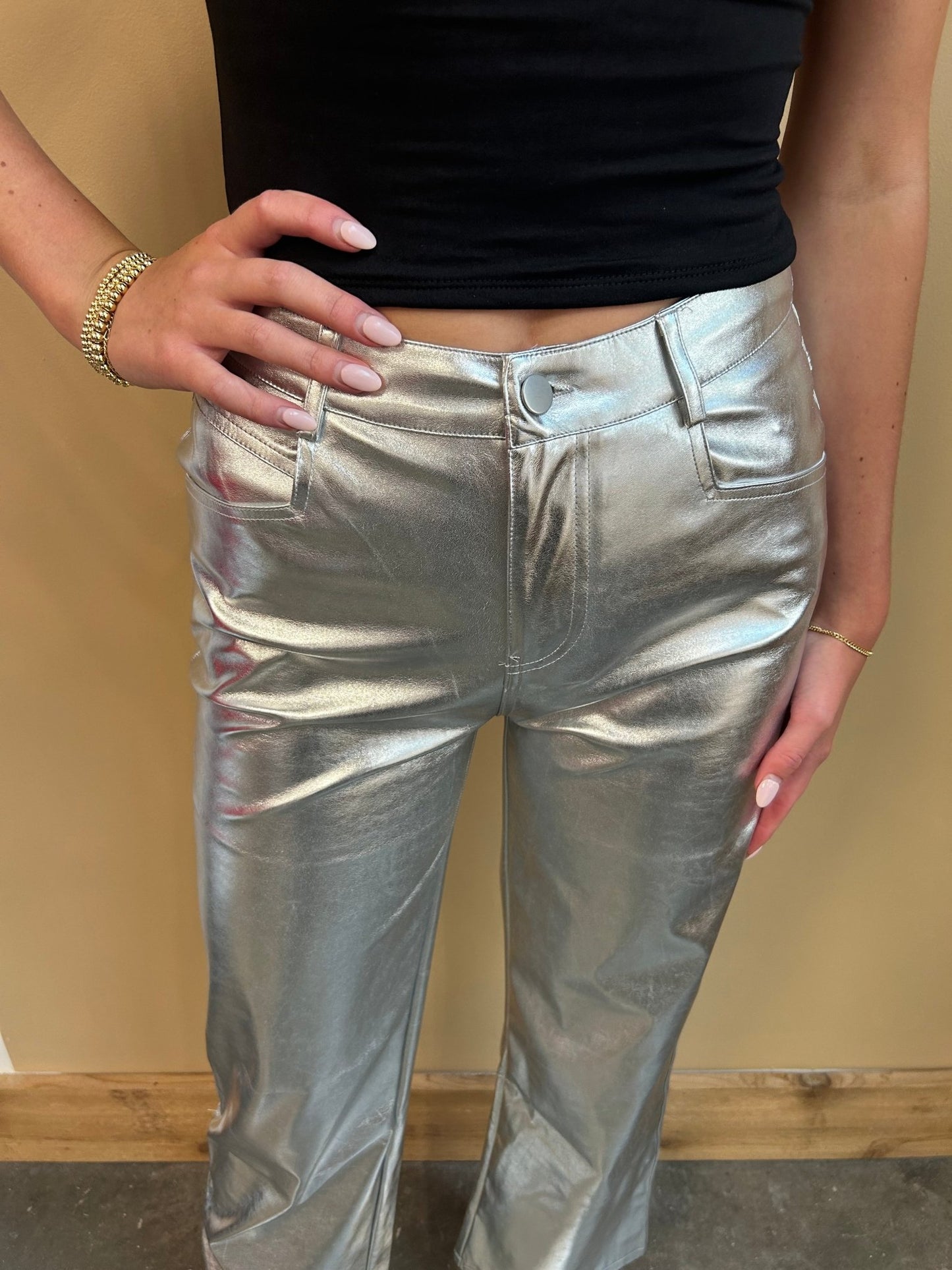 Disco Metallic Pants - Arete Style