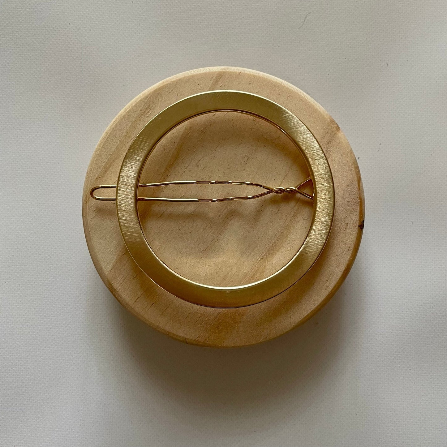 Gold Circle Hair Pin - Arete Style