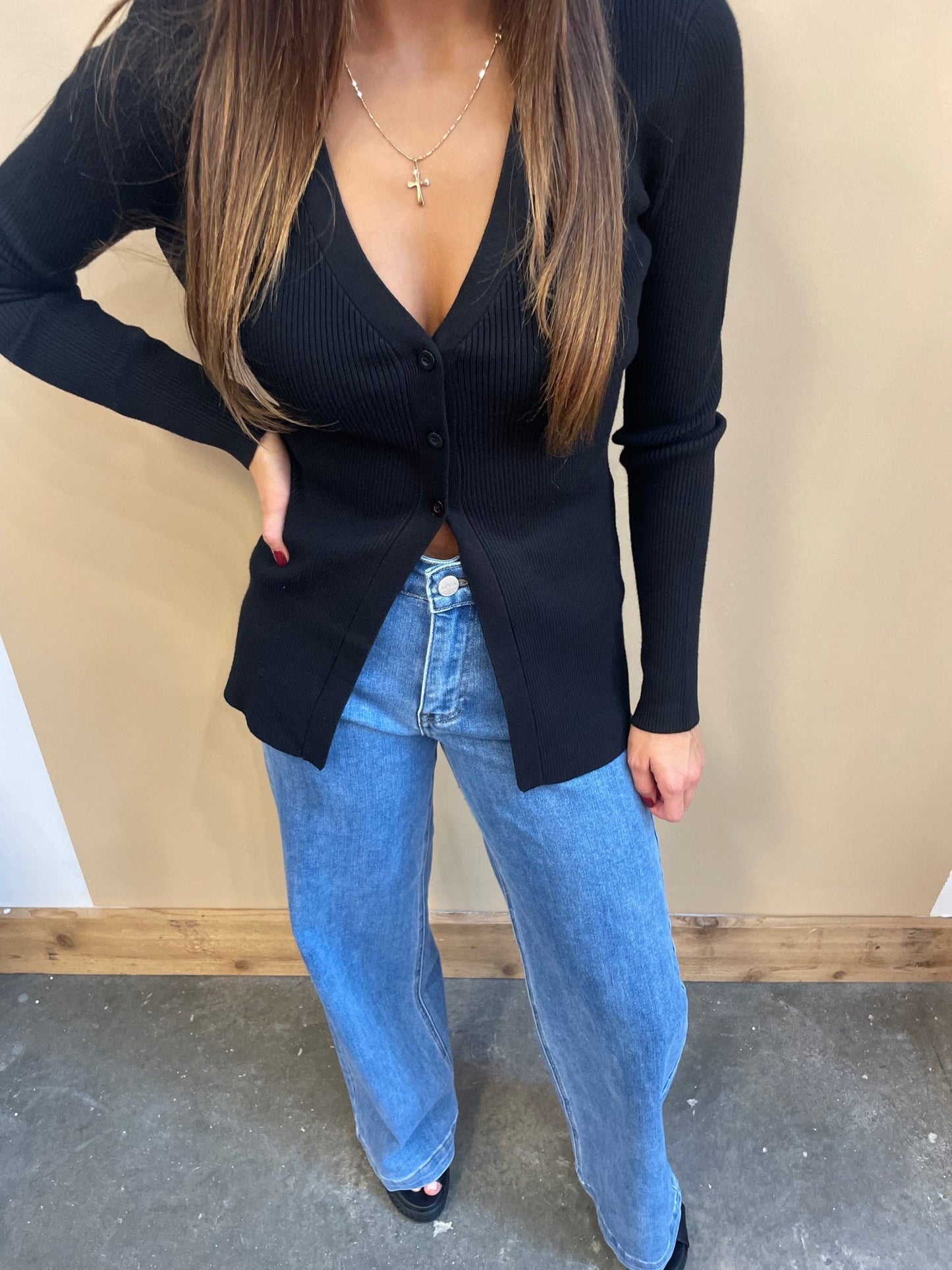 Haley Half Button Up Cardigan - Arete Style
