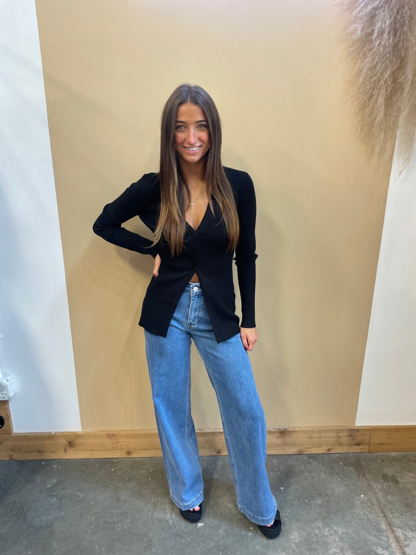 Haley Half Button Up Cardigan - Arete Style