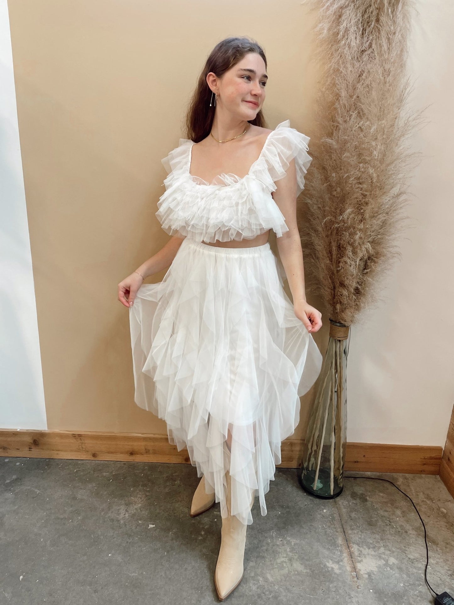 In Time Tulle Crop Top - Arete Style