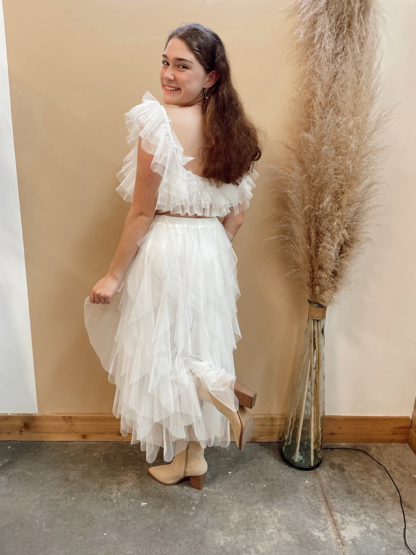 In Time Tulle Crop Top - Arete Style