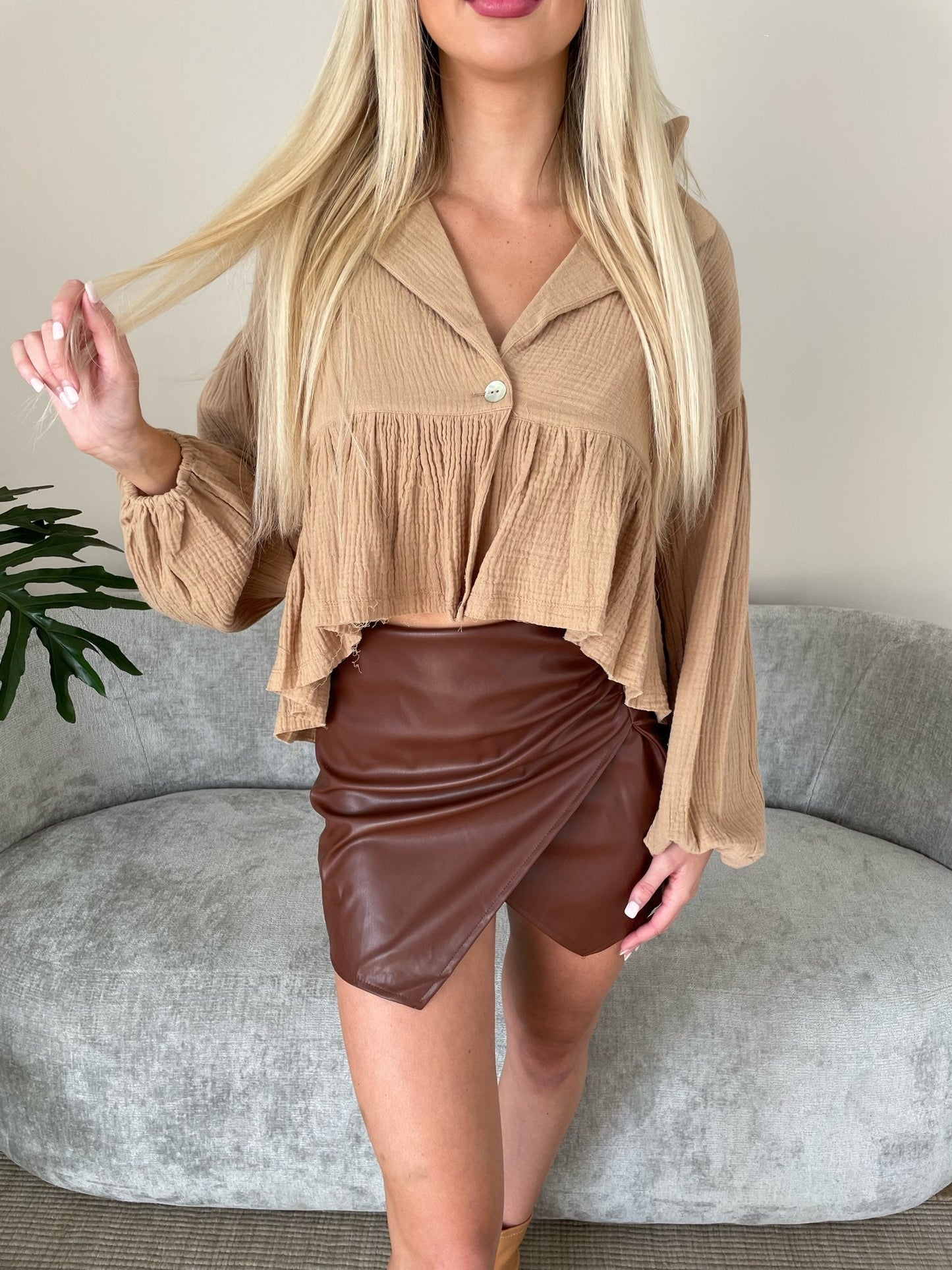 Kendall Peplum Top - Arete Style