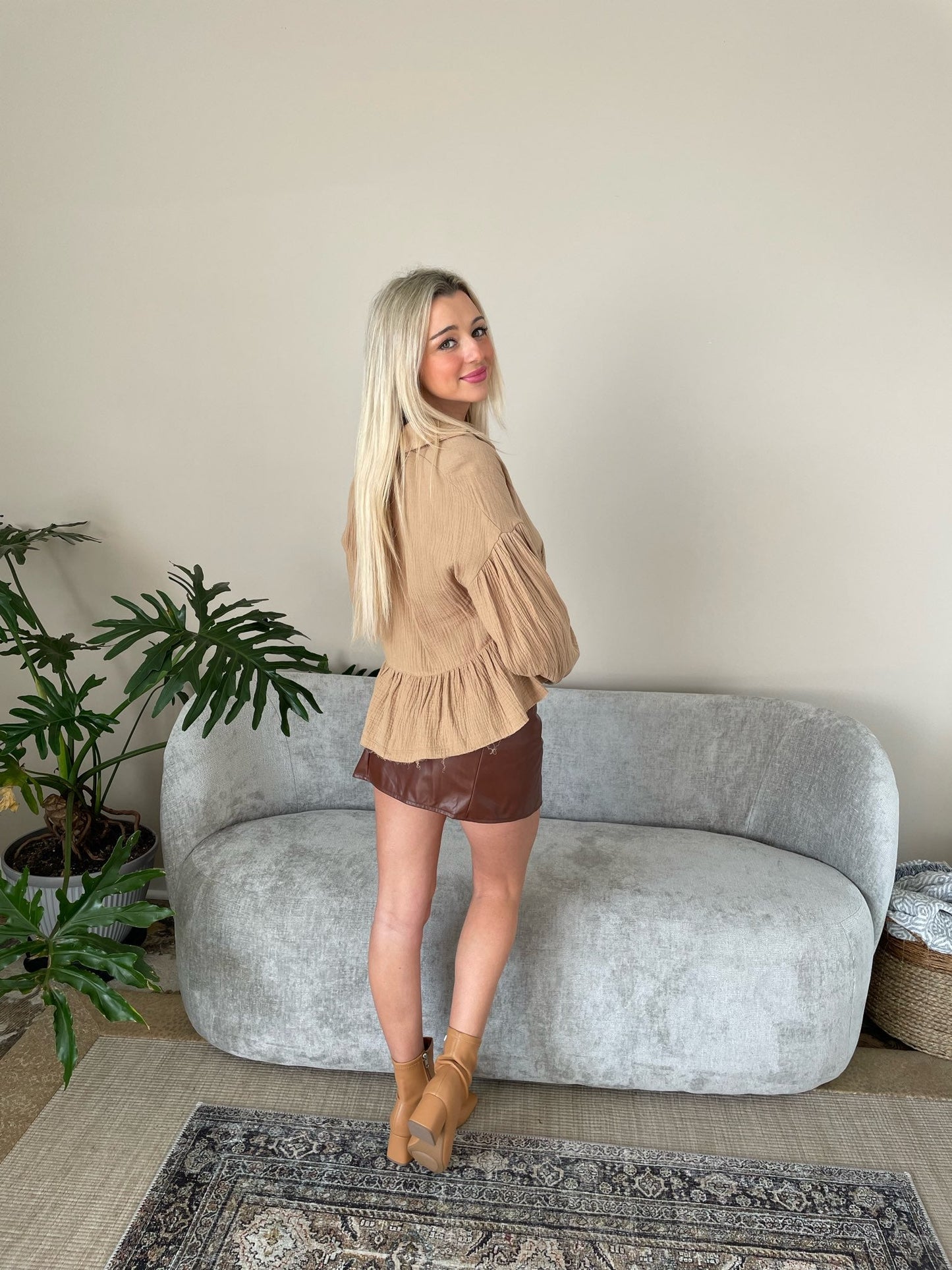 Kendall Peplum Top - Arete Style