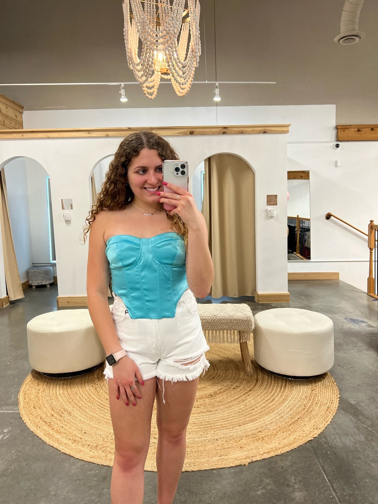 Mermaid Blue Corset Top - Arete Style