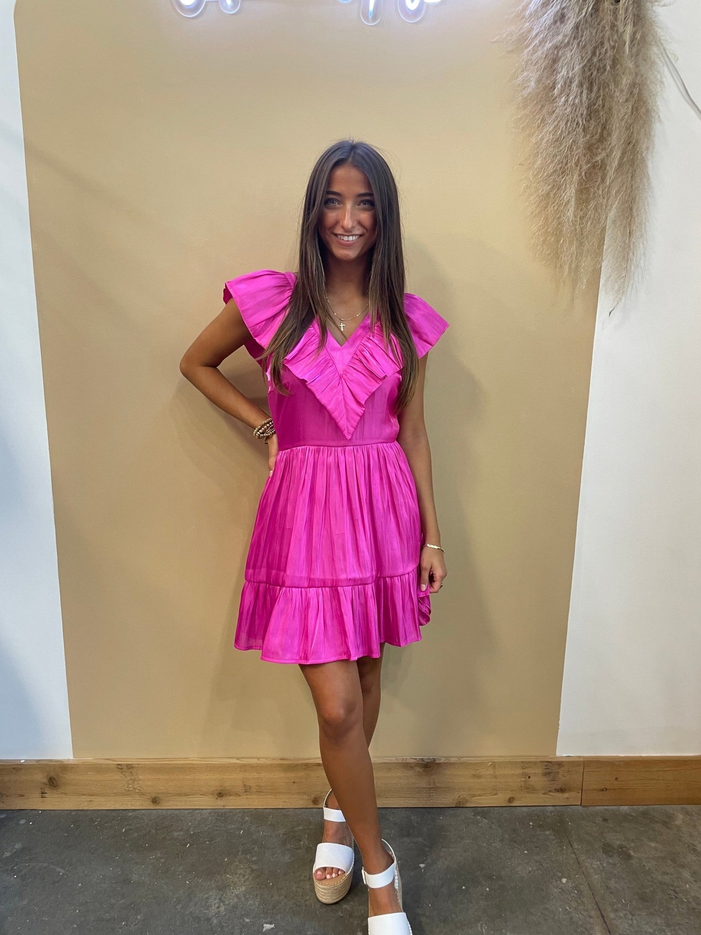 Naomi Ruffle Dress - Arete Style