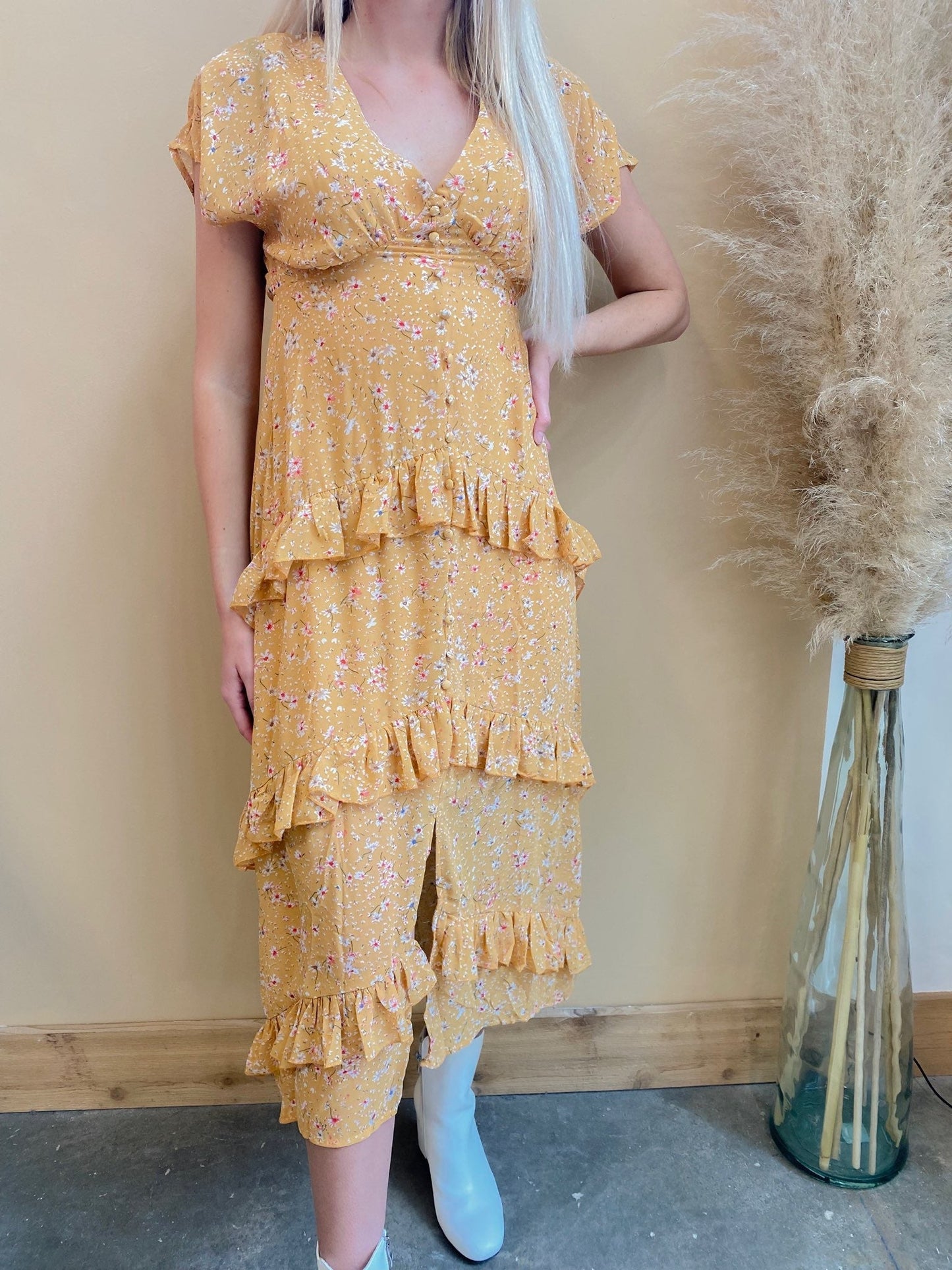 Olsen Tiered Maxi Dress - Arete Style