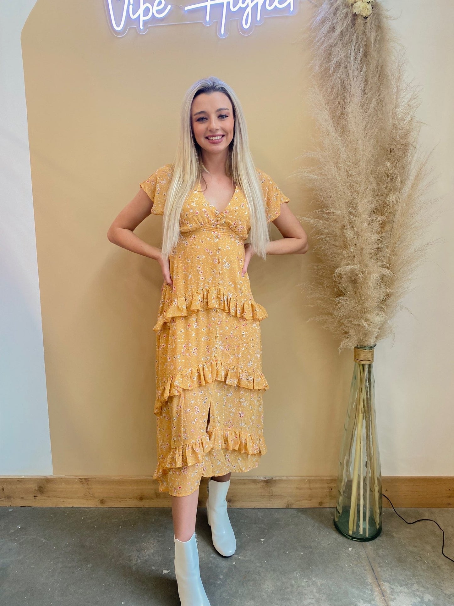 Olsen Tiered Maxi Dress - Arete Style