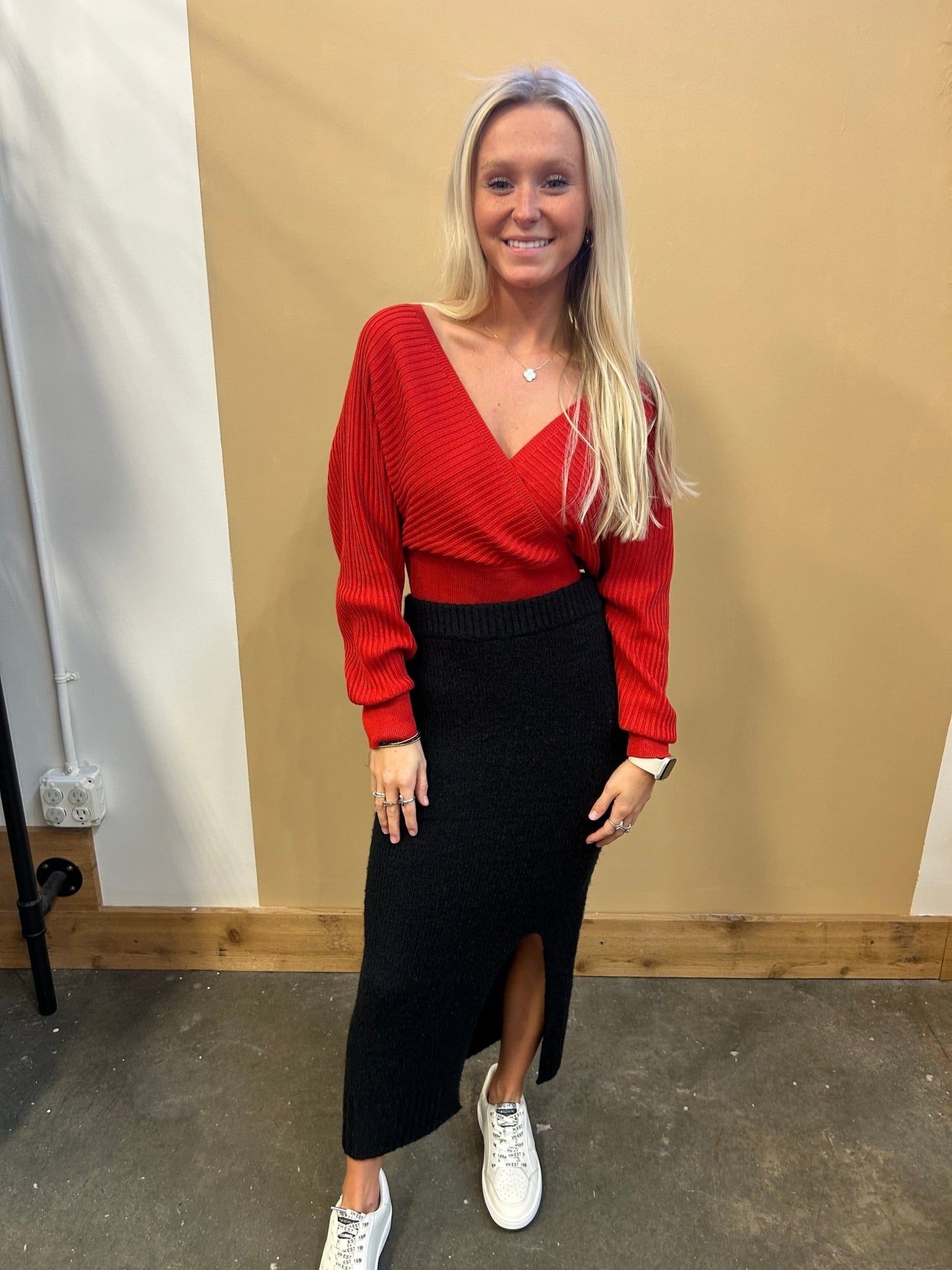 Penelope Ribbed Sweater Top - Arete Style